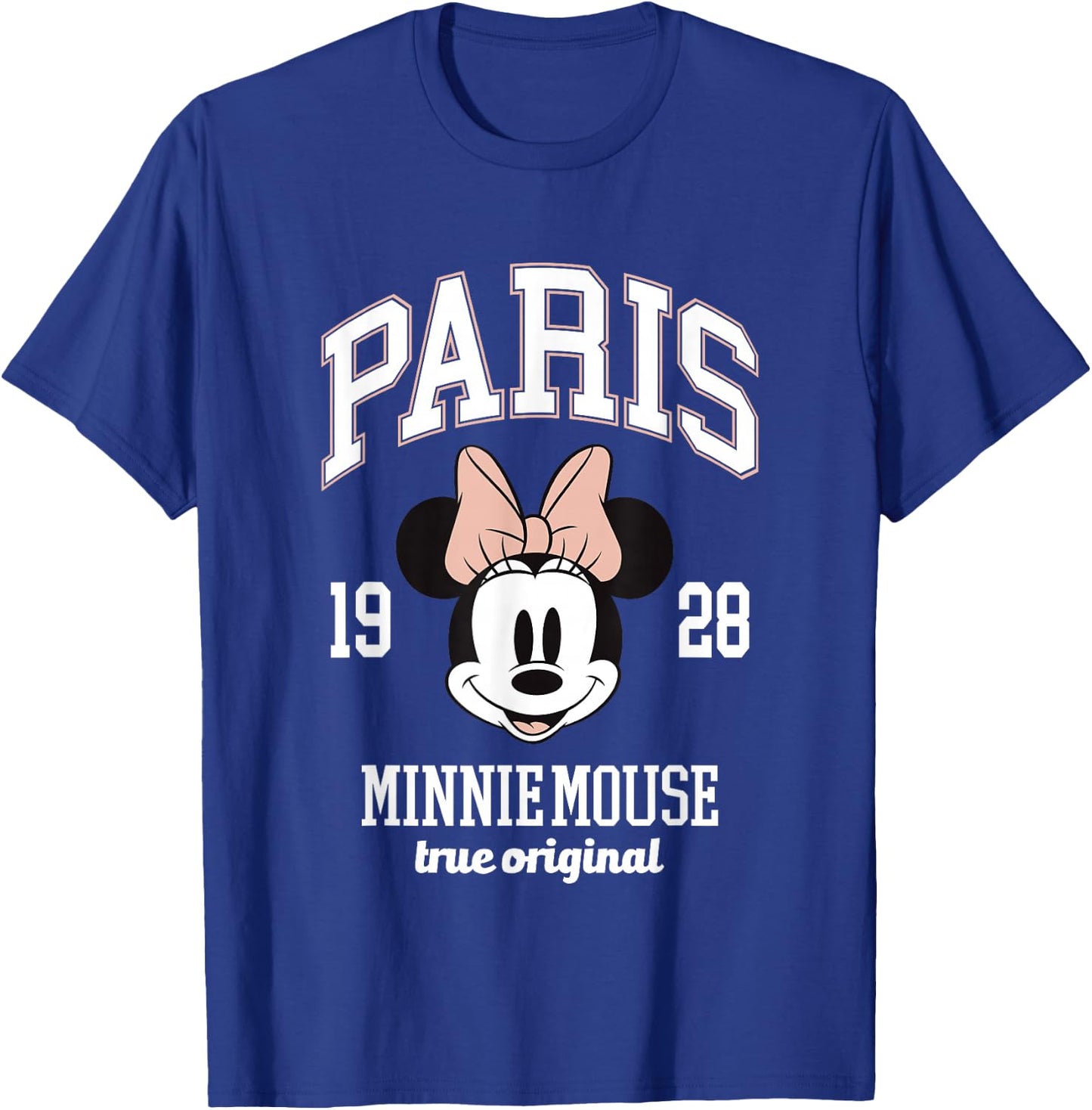 Disney Minnie Mouse True Original Paris 1928 Big Chest Logo T-Shirt - T-Shirt | Royal