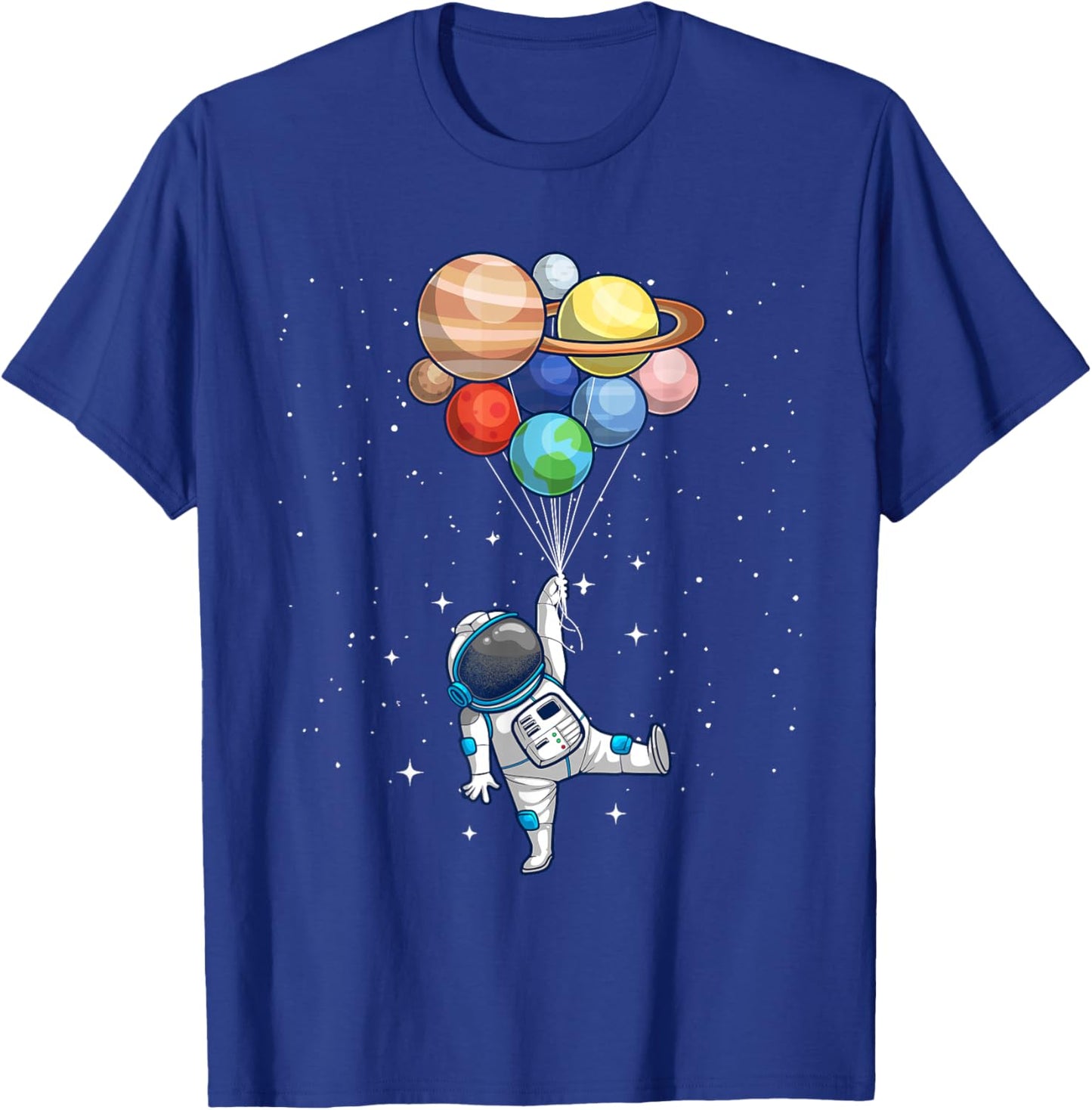 Space Themed Women Outer Space Moon Galaxy Astronaut T-Shirt - T-Shirt | Royal