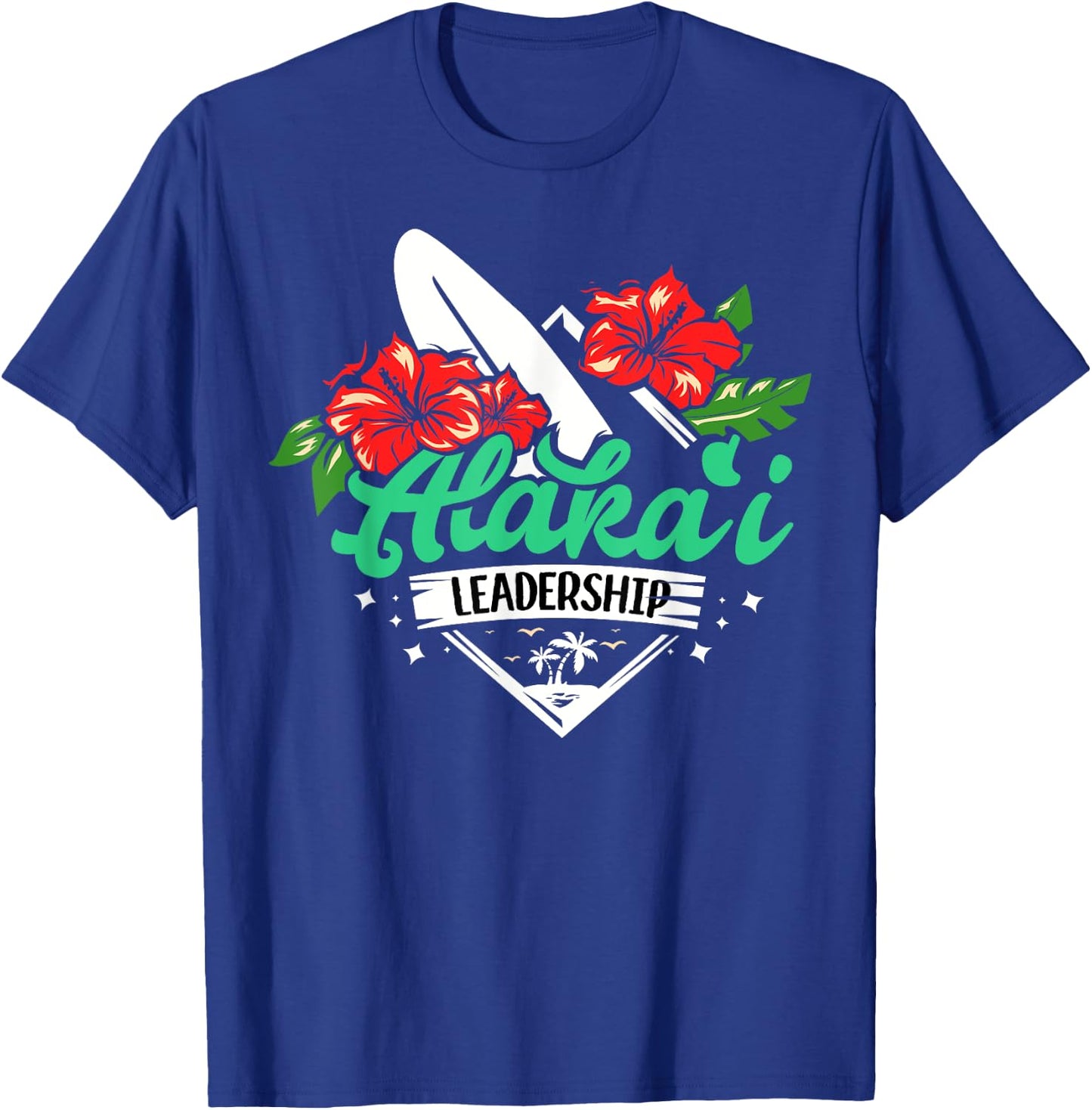 Alakai Kauai Tropical Beach Island Hawaiian Surf Art Designe T-Shirt - T-Shirt | Royal