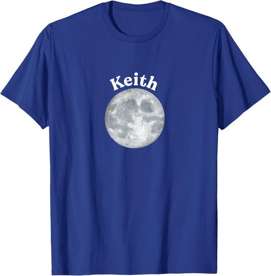 Keith (with a picture of a moon) T-Shirt - T-Shirt | Royal