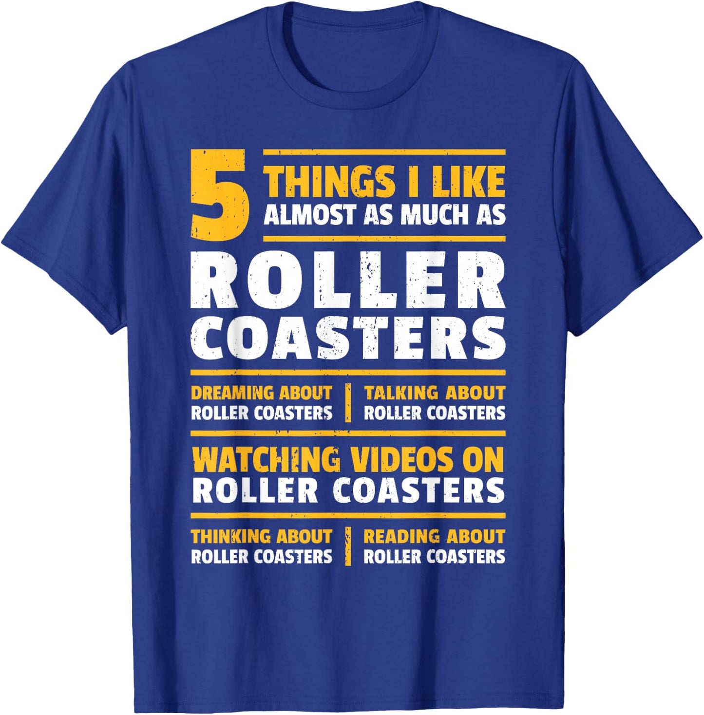 I Love Rollercoasters I Coaster Enthusiast I Roller Coaster T-Shirt - T-Shirt | Royal