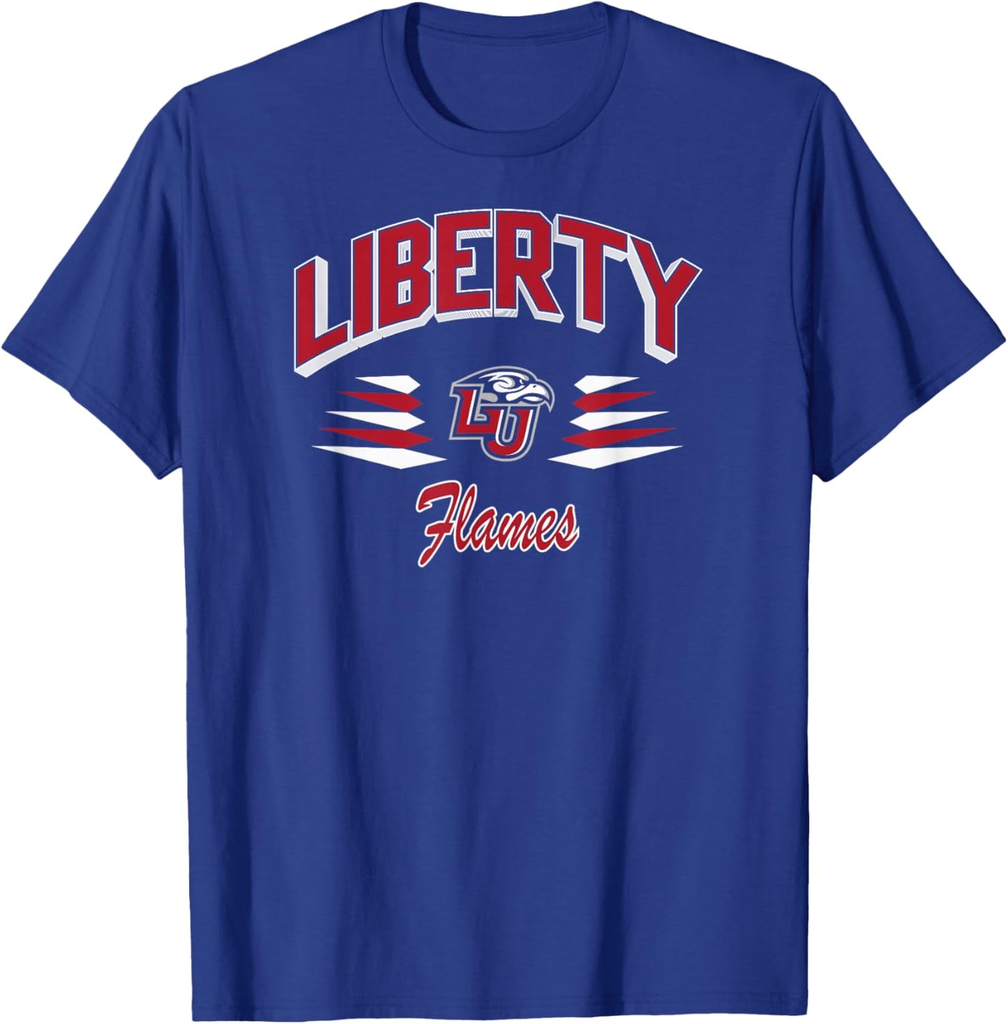 Liberty Flames Retro Diamond Navy Officially Licensed T-Shirt - T-Shirt | Royal
