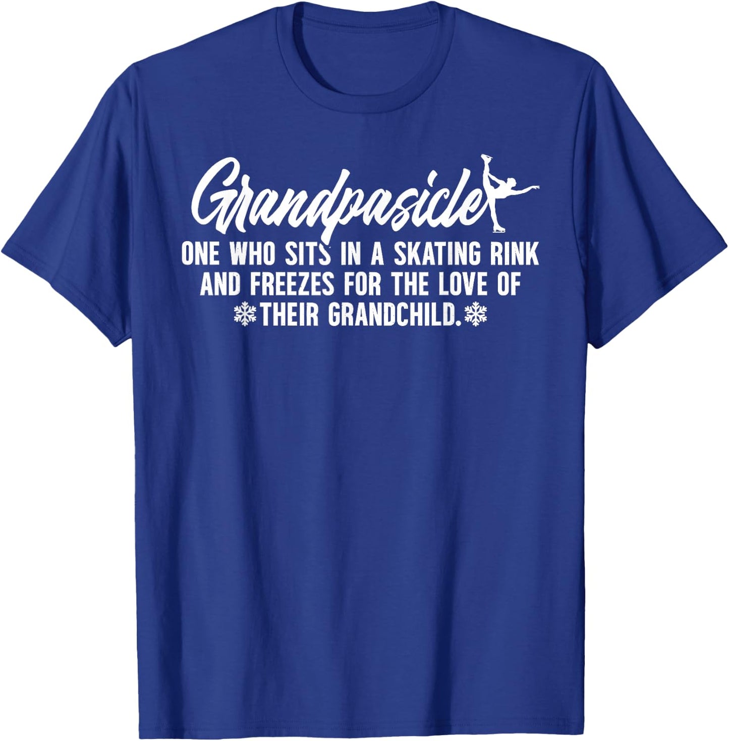 Grandpasicle Figure Skating Grandpa Figure Skater Grandpa T-Shirt - T-Shirt | Royal