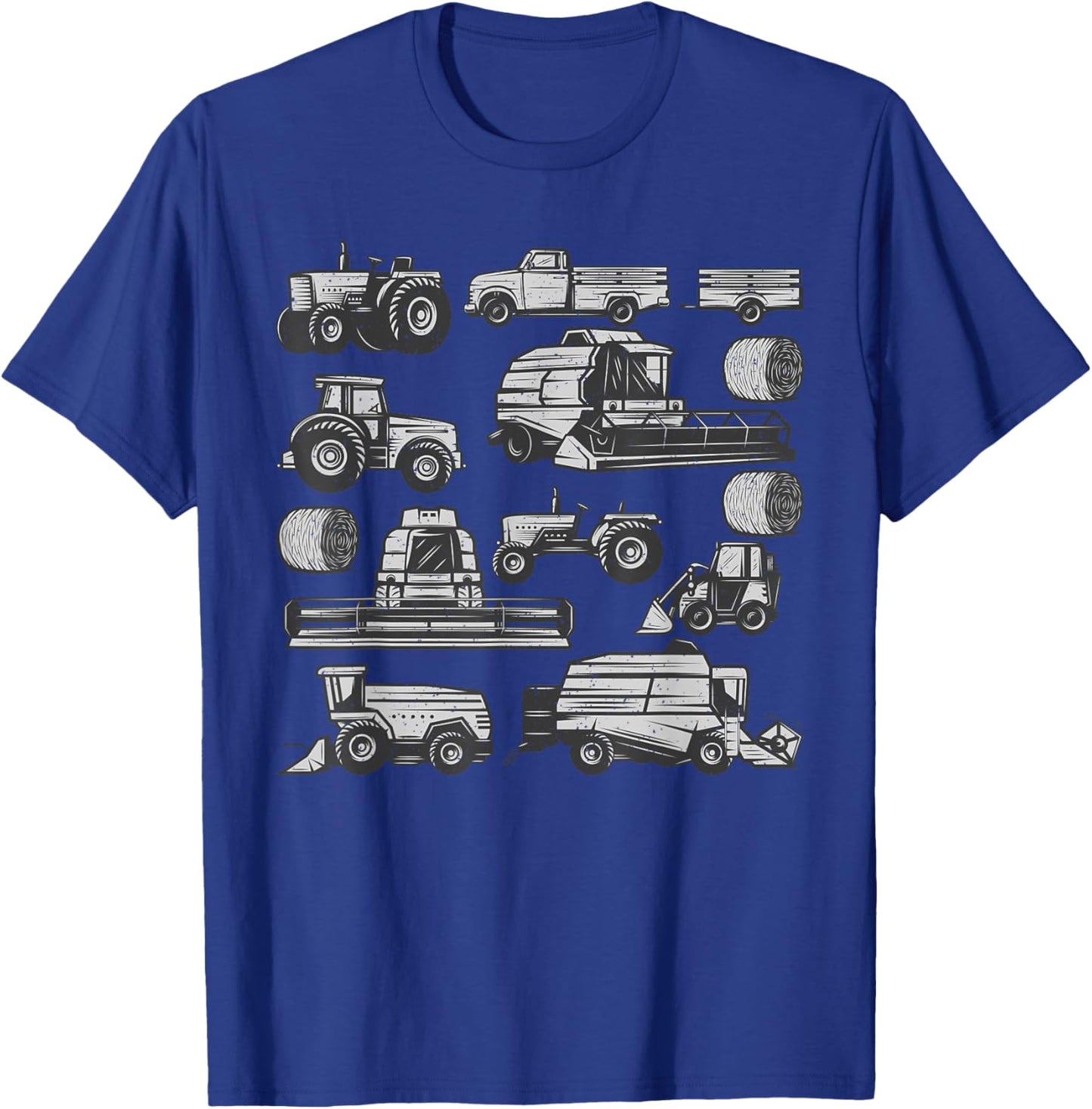 Tractor Farmer Art Women Kids Farming Trucks Lover T-Shirt - T-Shirt | Royal