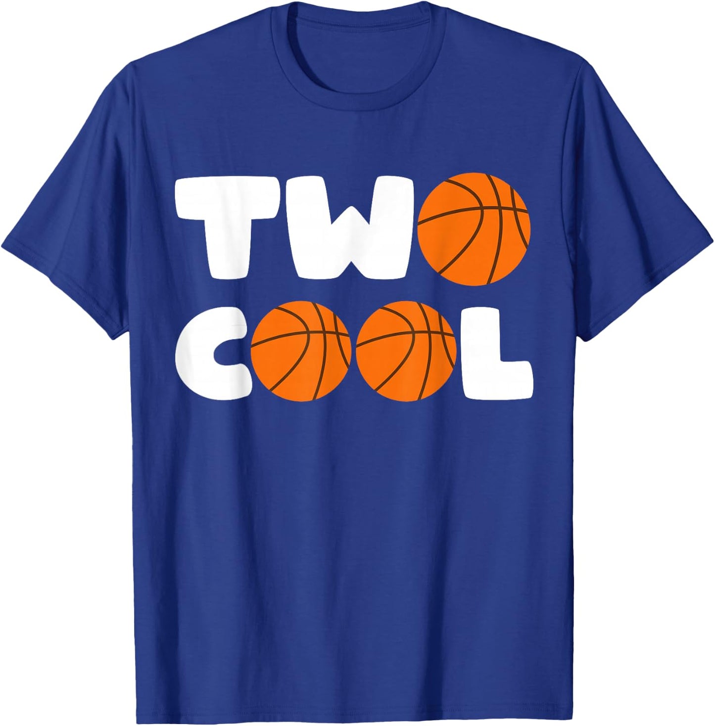 Toddler Two Cool 2nd Birthday Basketball Themed 2 Year Old T-Shirt - T-Shirt | Royal