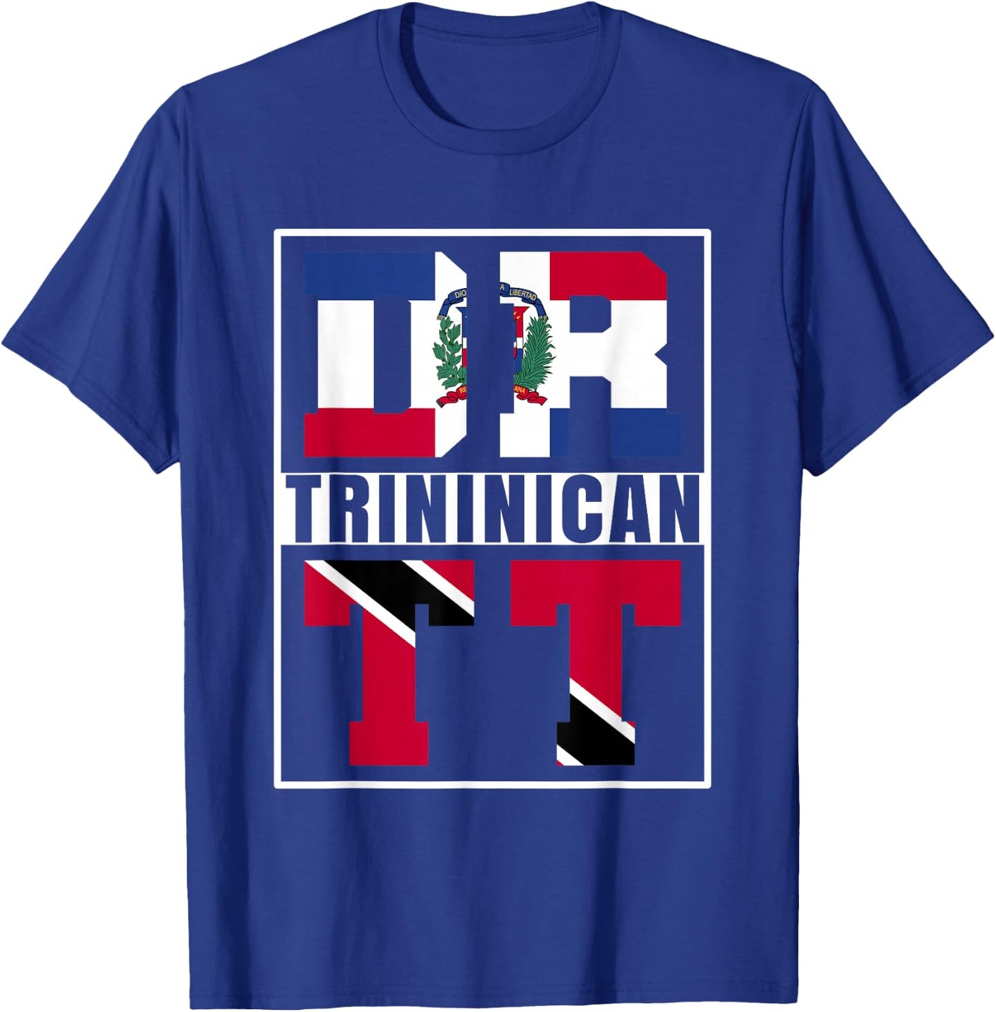 Trinidadian Dominicana Roots Trinidad and Dominican Republic T-Shirt - T-Shirt | Royal