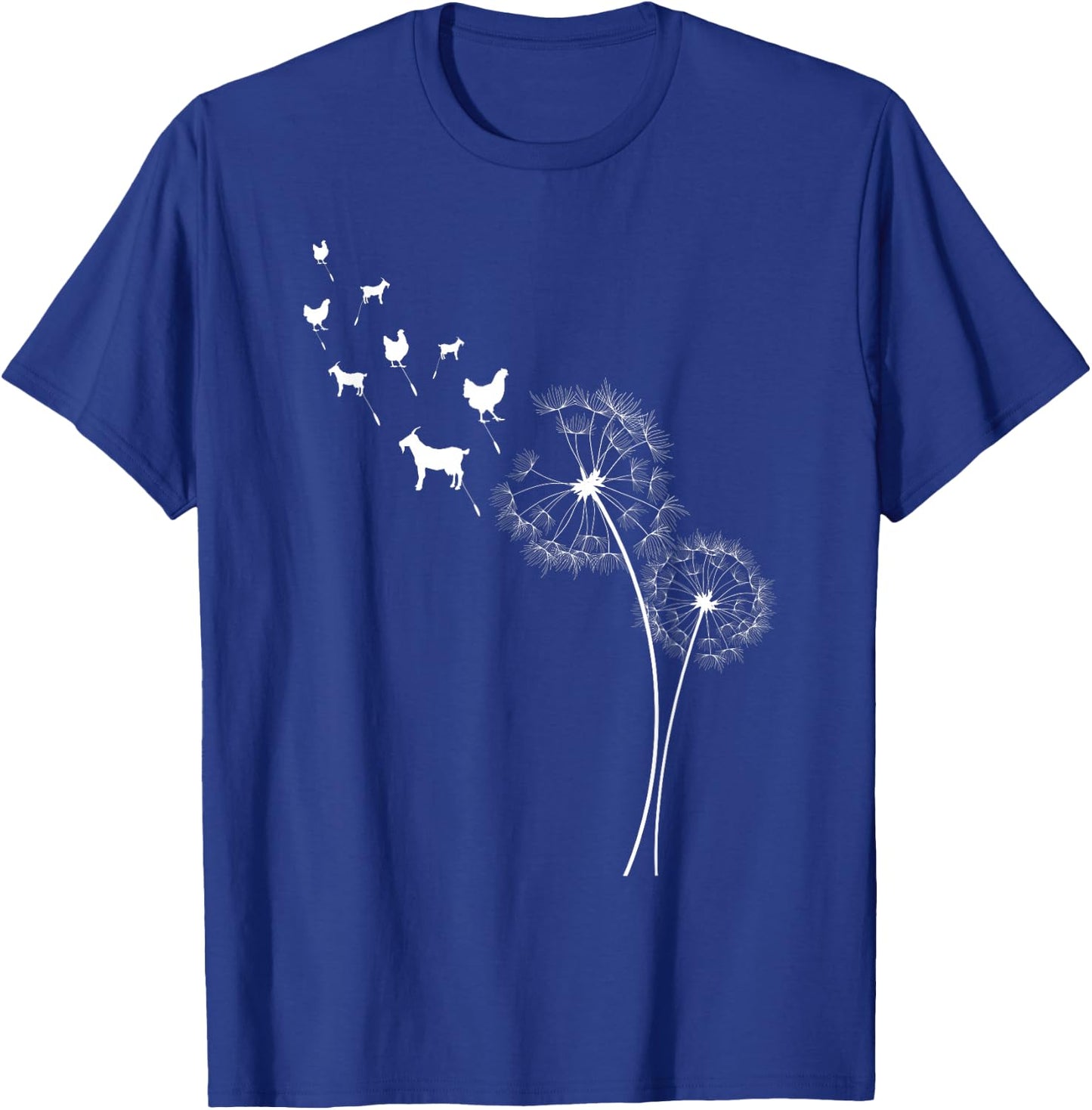 Dandelion Goat and Chicken T-Shirt - T-Shirt | Royal