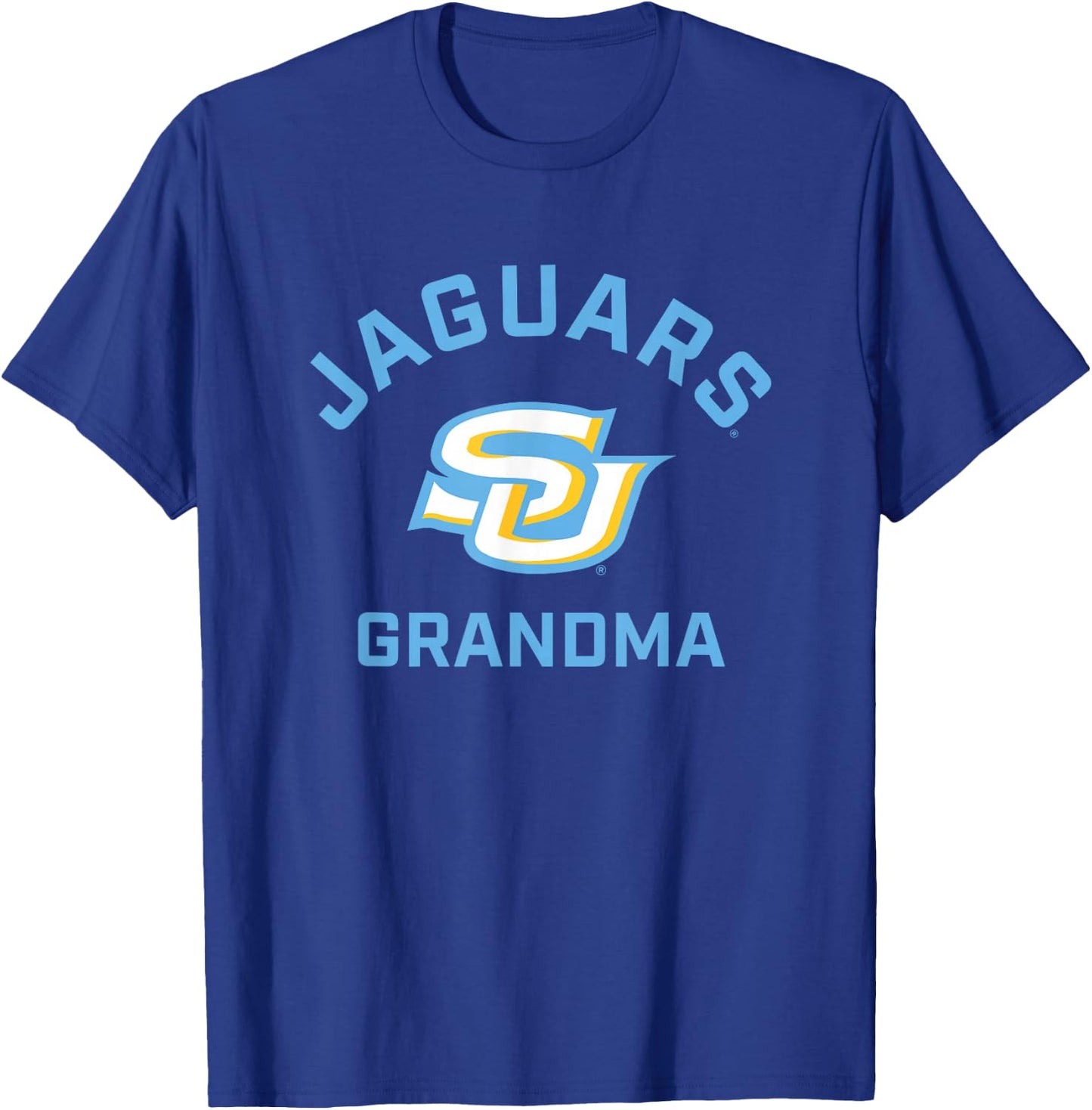 Southern University Jaguars Arched Grandma T-Shirt - T-Shirt | Royal