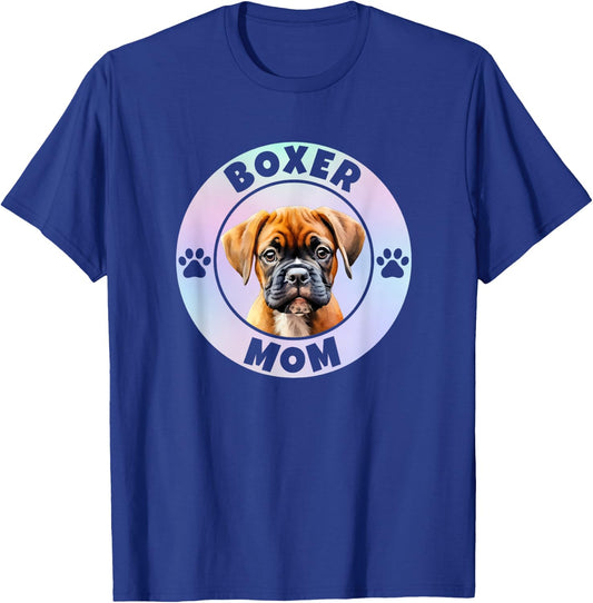 Best Boxer Mom Dog Breed Pet Owner Lover Friend Women Puppy T-Shirt - T-Shirt | Royal