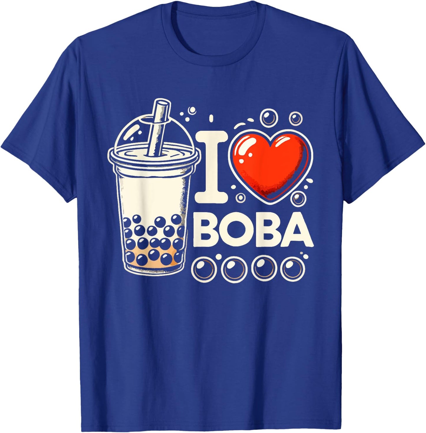 I Love Boba Bubble Tea Kawaii Boba Tea T-Shirt - T-Shirt | Royal