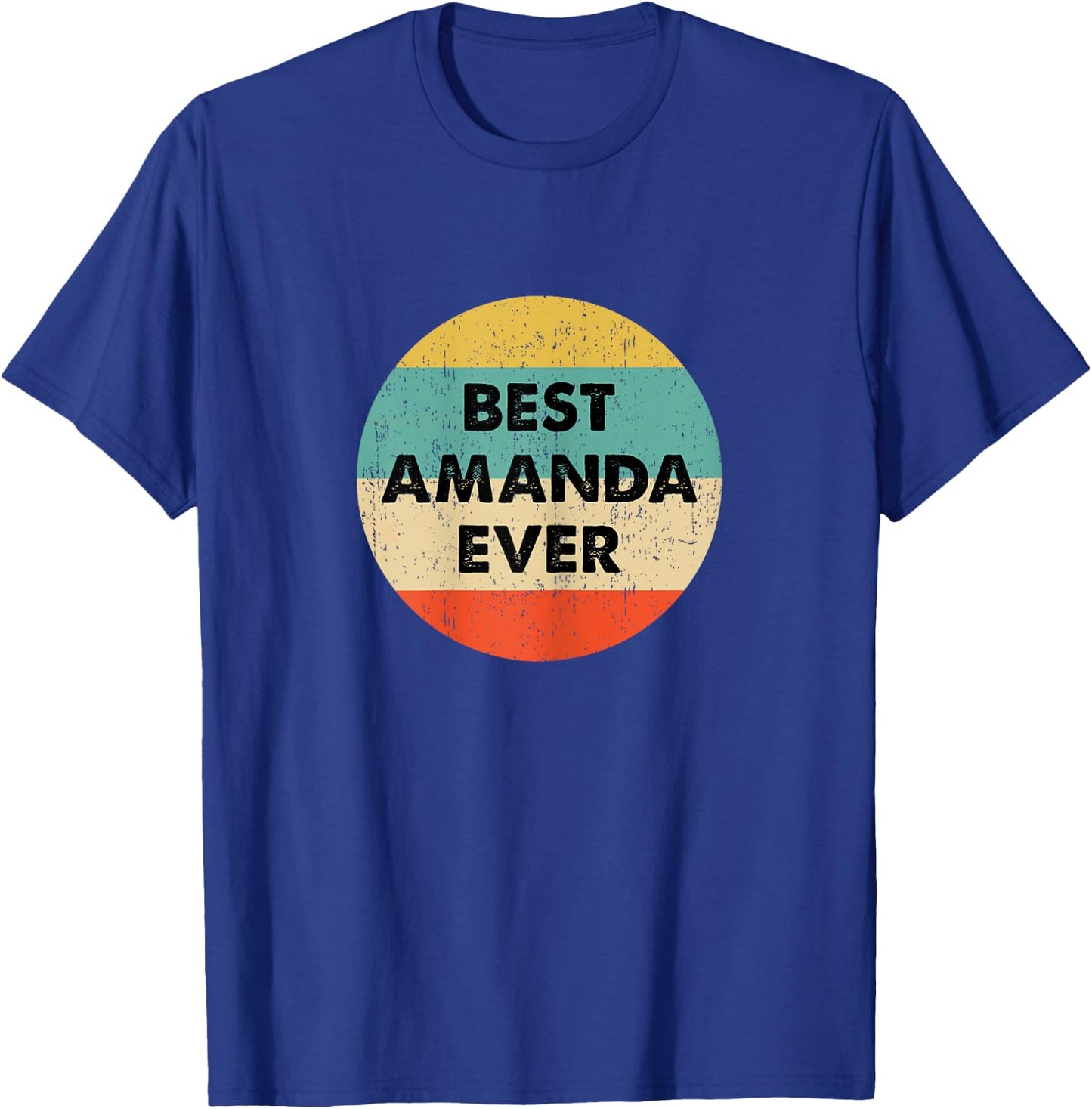 Amanda Name Shirts & Gifts Amanda Name Women's Black XS Classic Fit Short Sleeve Round Neck Personalized Letter Print T-Shirt - T-Shirt | Royal