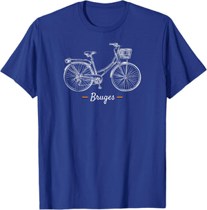 Vintage Bicycle Bruges Belgium | Bike Lover T-Shirt - T-Shirt | Royal