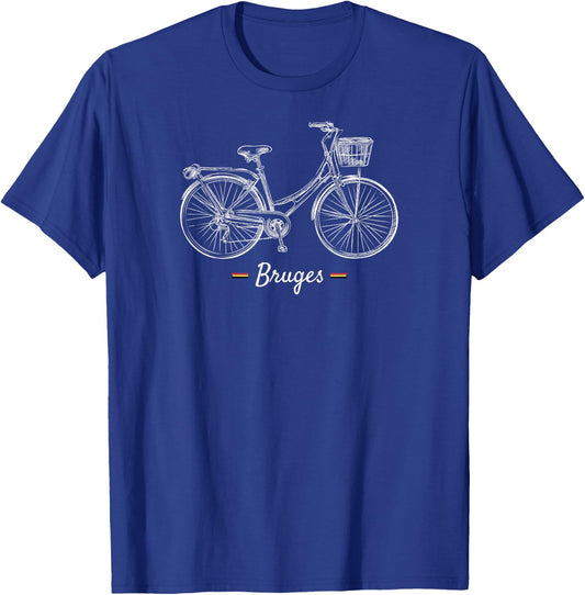 Vintage Bicycle Bruges Belgium | Bike Lover T-Shirt - T-Shirt | Royal