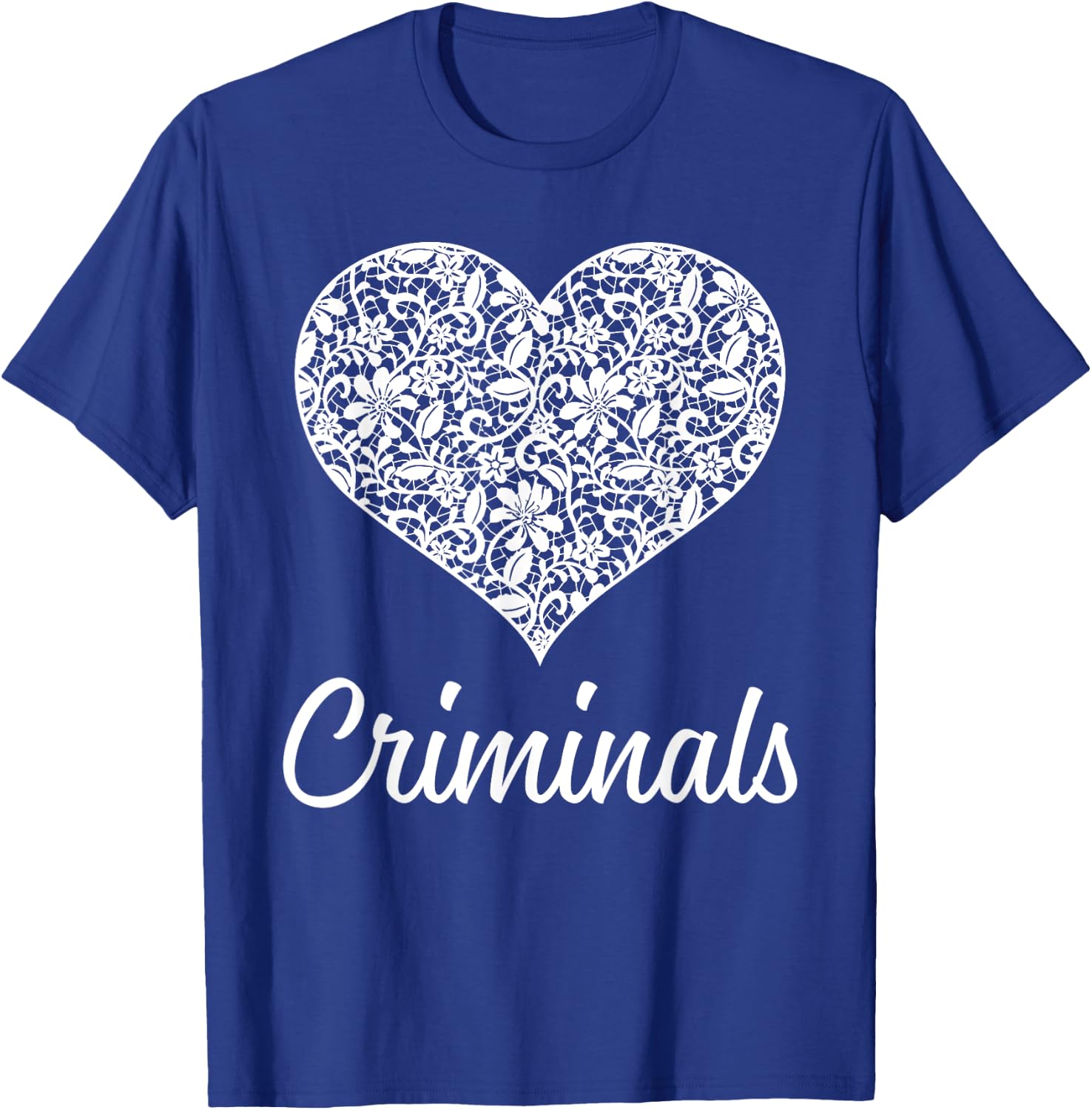 Criminals Yuma Lace Heart HS T-Shirt - T-Shirt | Royal