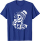 Halloween Skeleton Messy Bun Coffee Funny Costume Mom Women T-Shirt - T-Shirt | Royal
