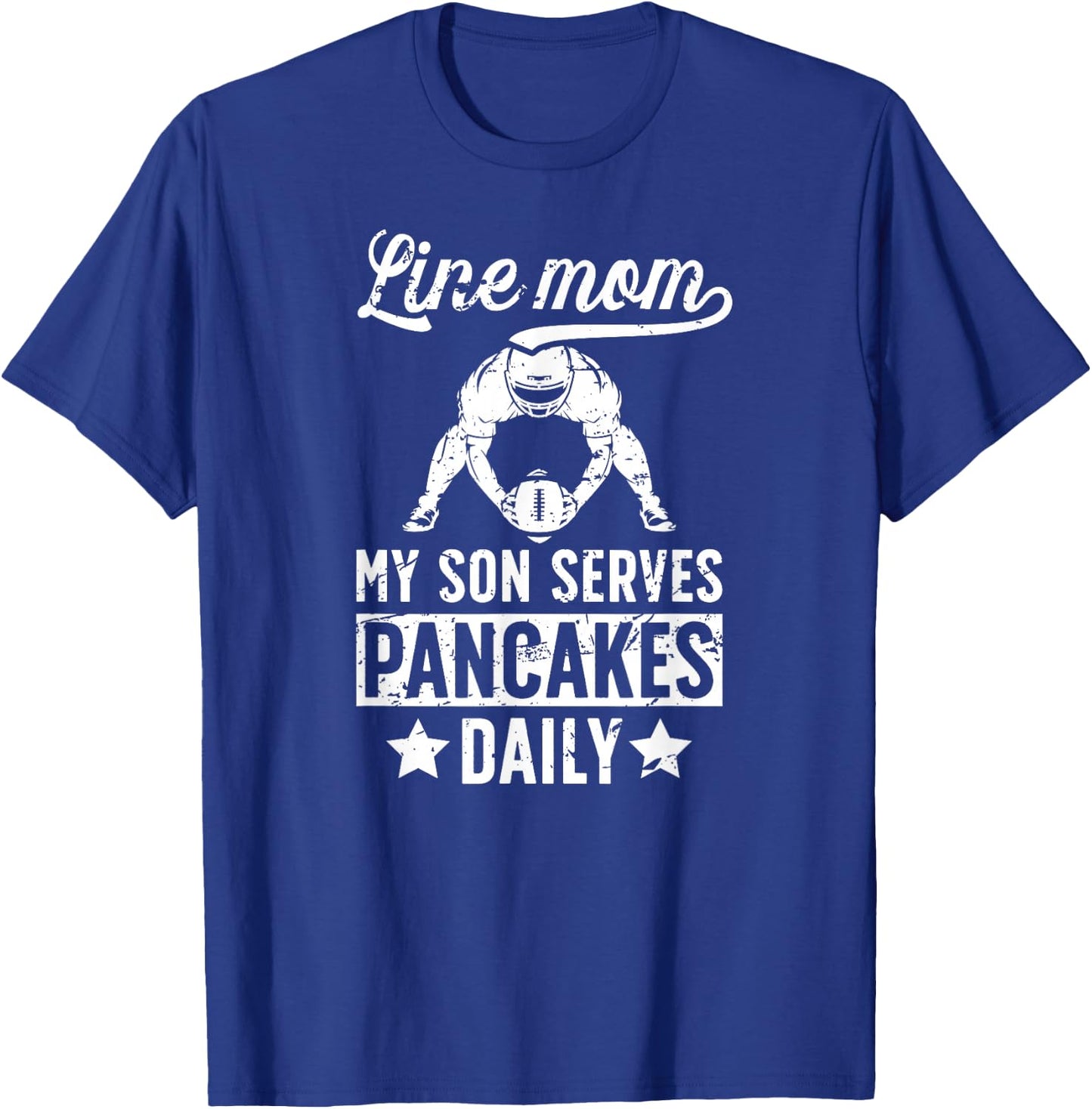Football Line Mom Funny Mom Of A Football Lineman Mama T-Shirt - T-Shirt | Royal
