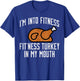 Thanksgiving Fitness Turkey Mouth Funny Workout Women Men T-Shirt - T-Shirt | Royal