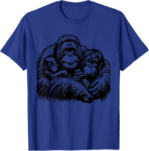 Vintage Orangutan Primate monkey adorable family funny T-Shirt - T-Shirt | Royal
