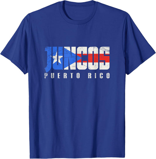 Juncos Puerto Rico, Puerto Rican flag T-Shirt - T-Shirt | Royal