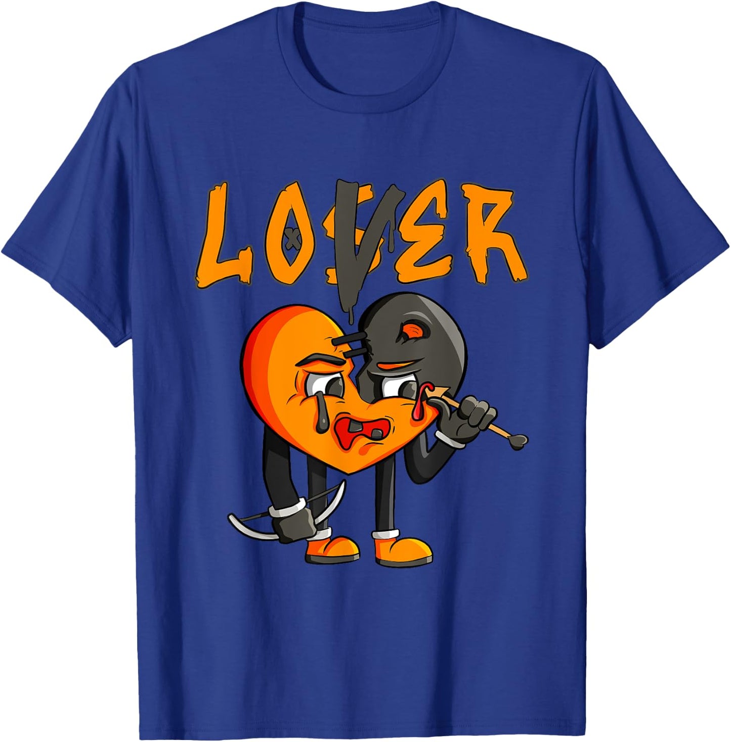Graphic Orange Women Matching Loser Lover Drip T-Shirt - T-Shirt | Royal