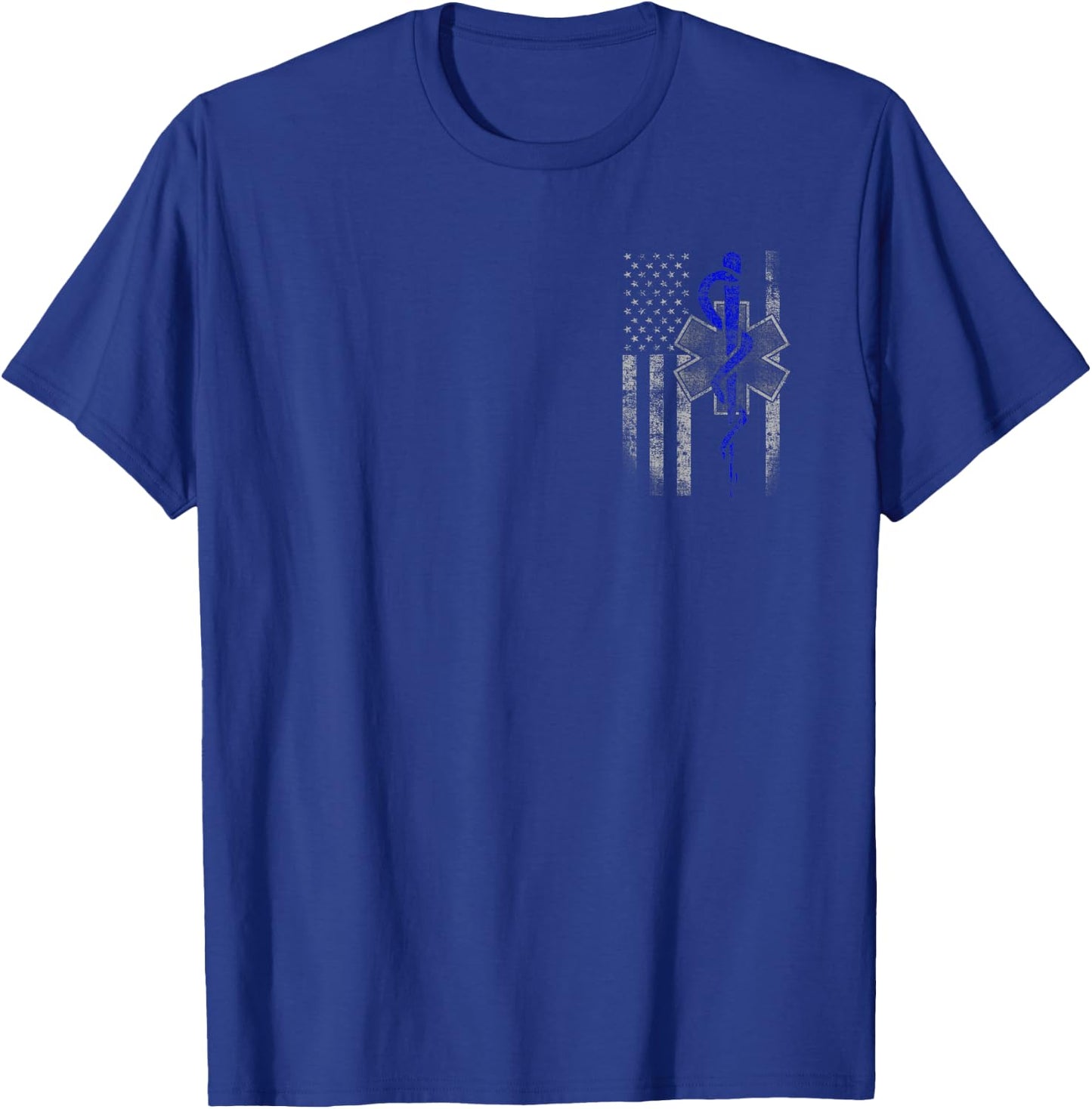 EMT/First Responder Flag T-Shirt - T-Shirt | Royal