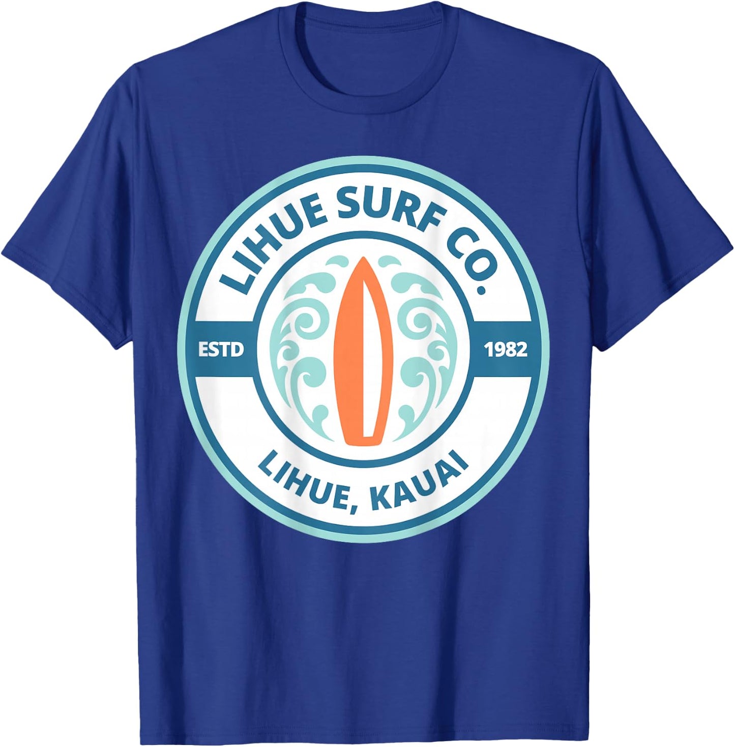 Lihue Surf Company Back Logo Kauai T-Shirt - T-Shirt | Royal
