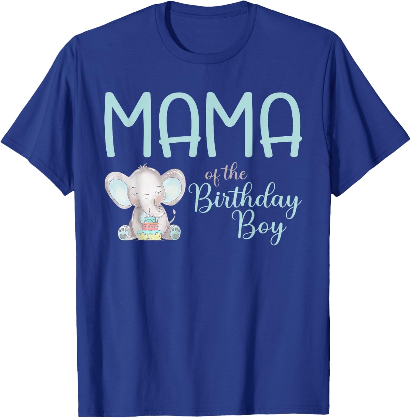 Mama of the Birthday Girl Matching Elephant Party T-Shirt - T-Shirt | Royal