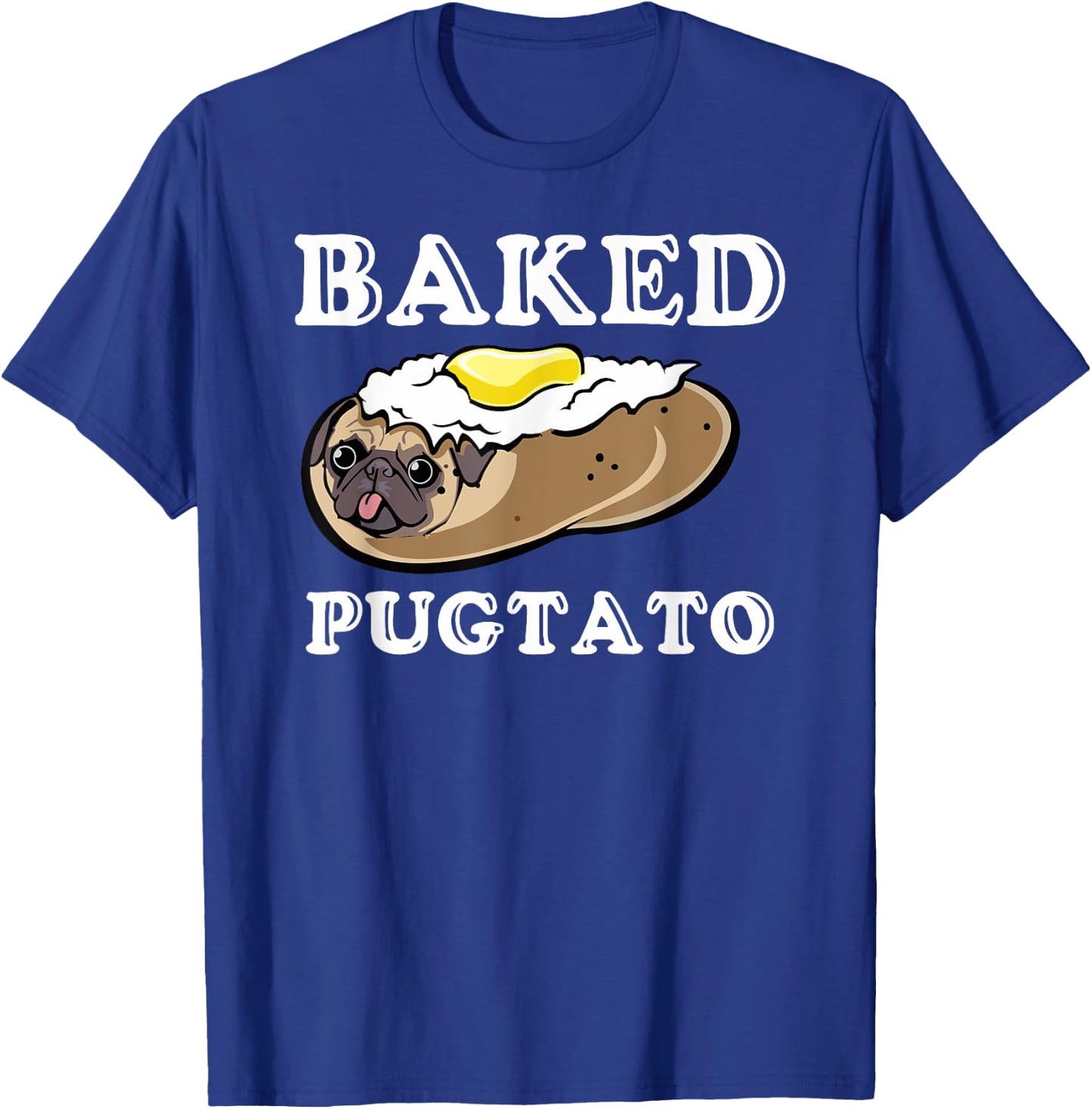 Pugtato, Funny Dog Lovers, Ladies Man Dog, I Love My Pug T-Shirt - T-Shirt | Royal