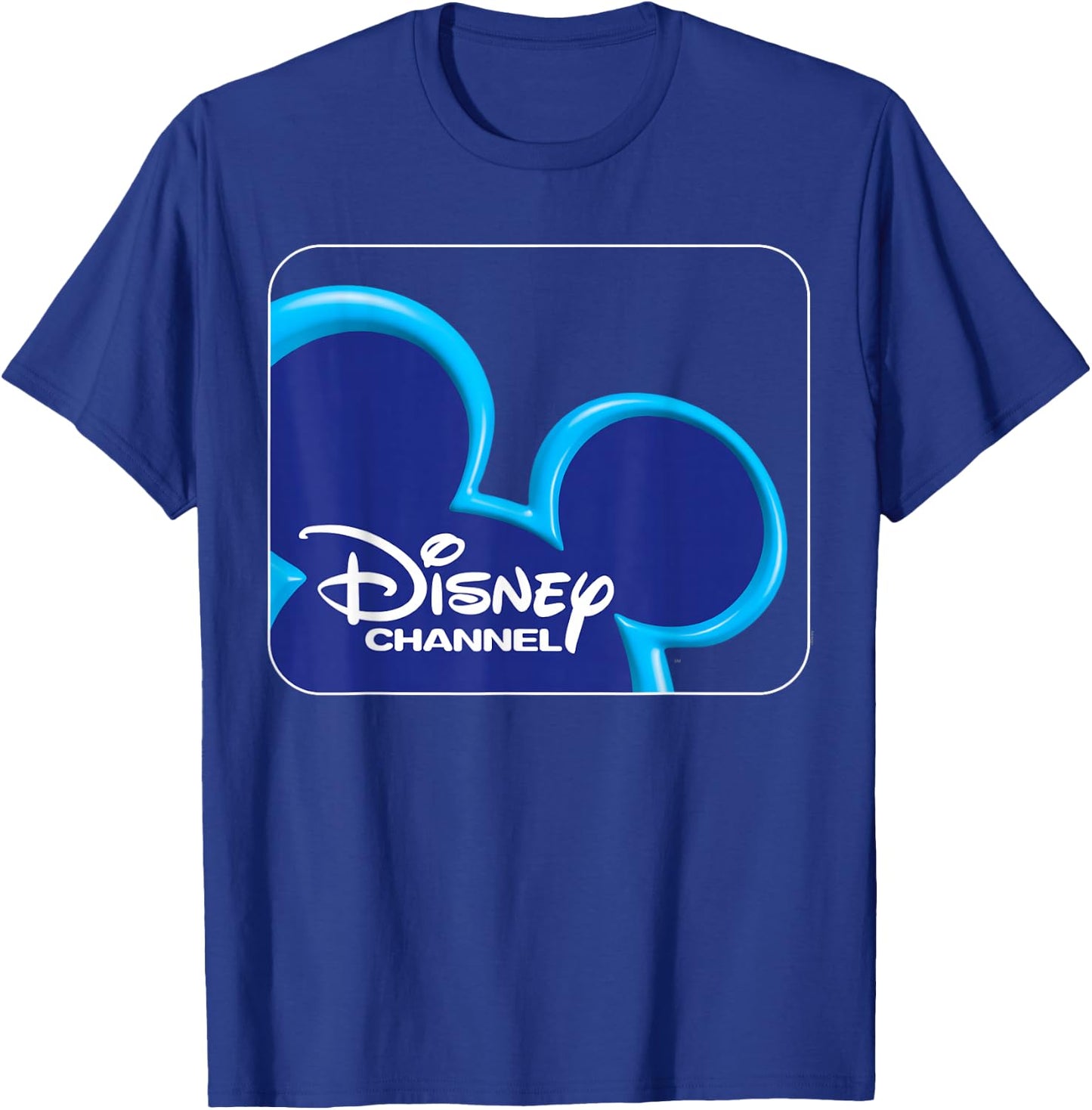 Disney Channel Official Mickey Mouse Blue Retro 2000s Logo T-Shirt - T-Shirt | Royal