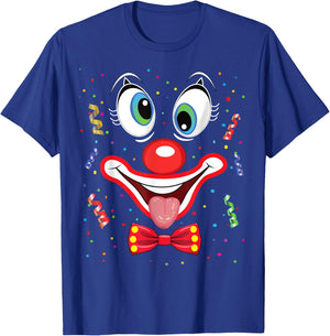 Carnival Clown Face Circus Costume Kids Men Women Carnivals T-Shirt - T-Shirt | Royal