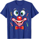 Carnival Clown Face Circus Costume Kids Men Women Carnivals T-Shirt - T-Shirt | Royal