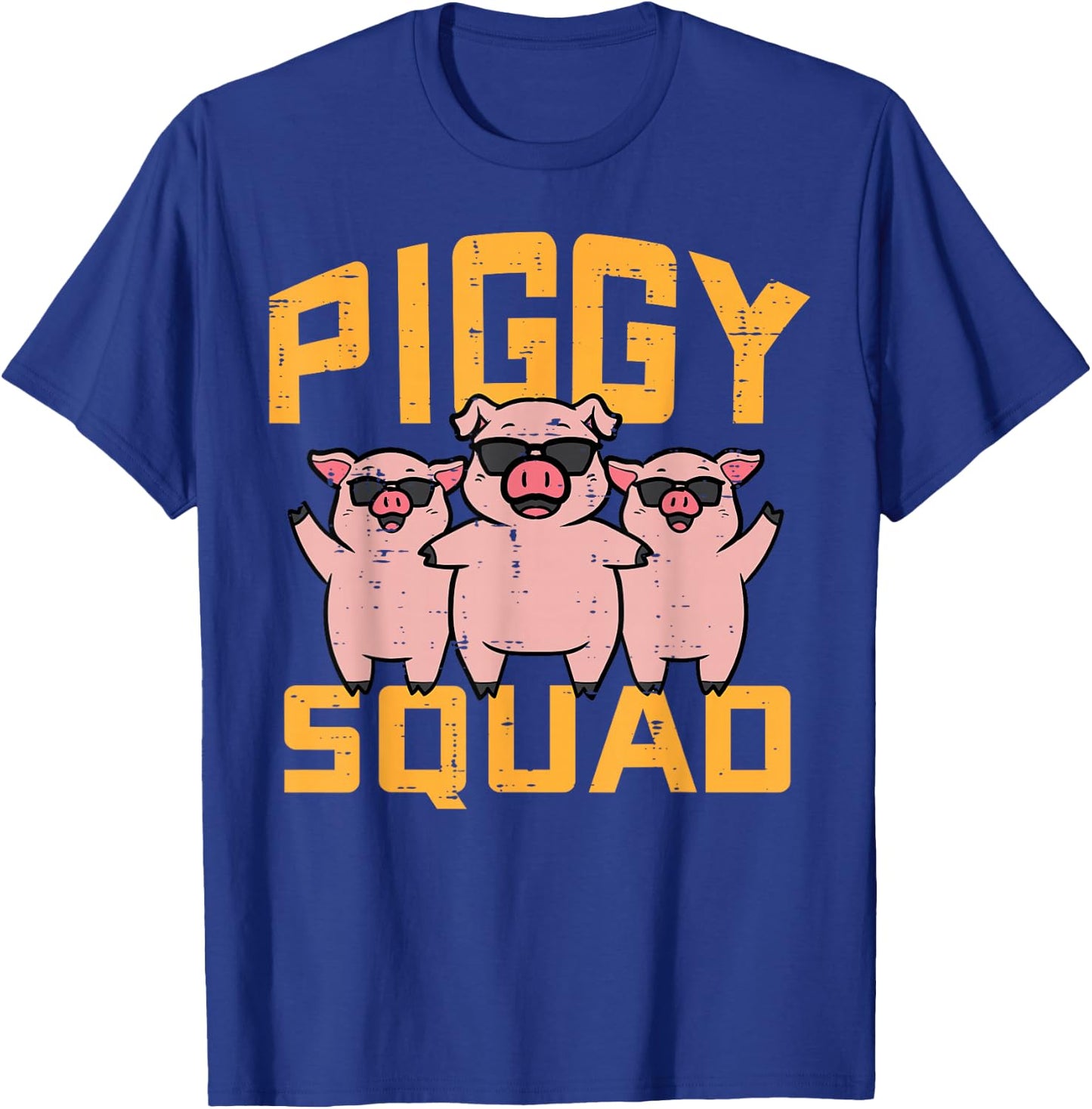 Pig Lover Piggy Squad Hog Farmer Crew Swine Women Men Kids T-Shirt - T-Shirt | Royal