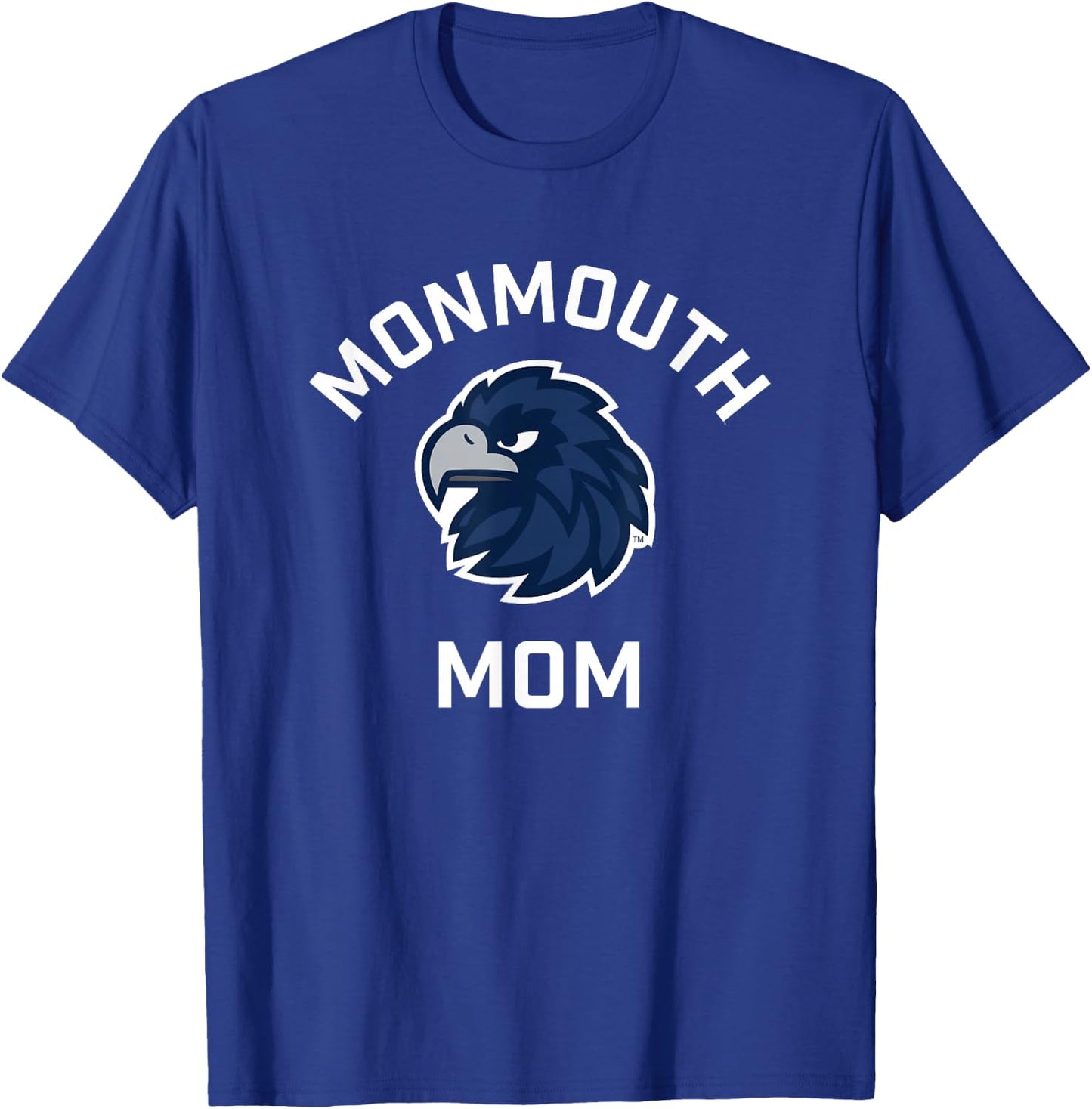 Monmouth University Hawks Arched Mom T-Shirt - T-Shirt | Royal