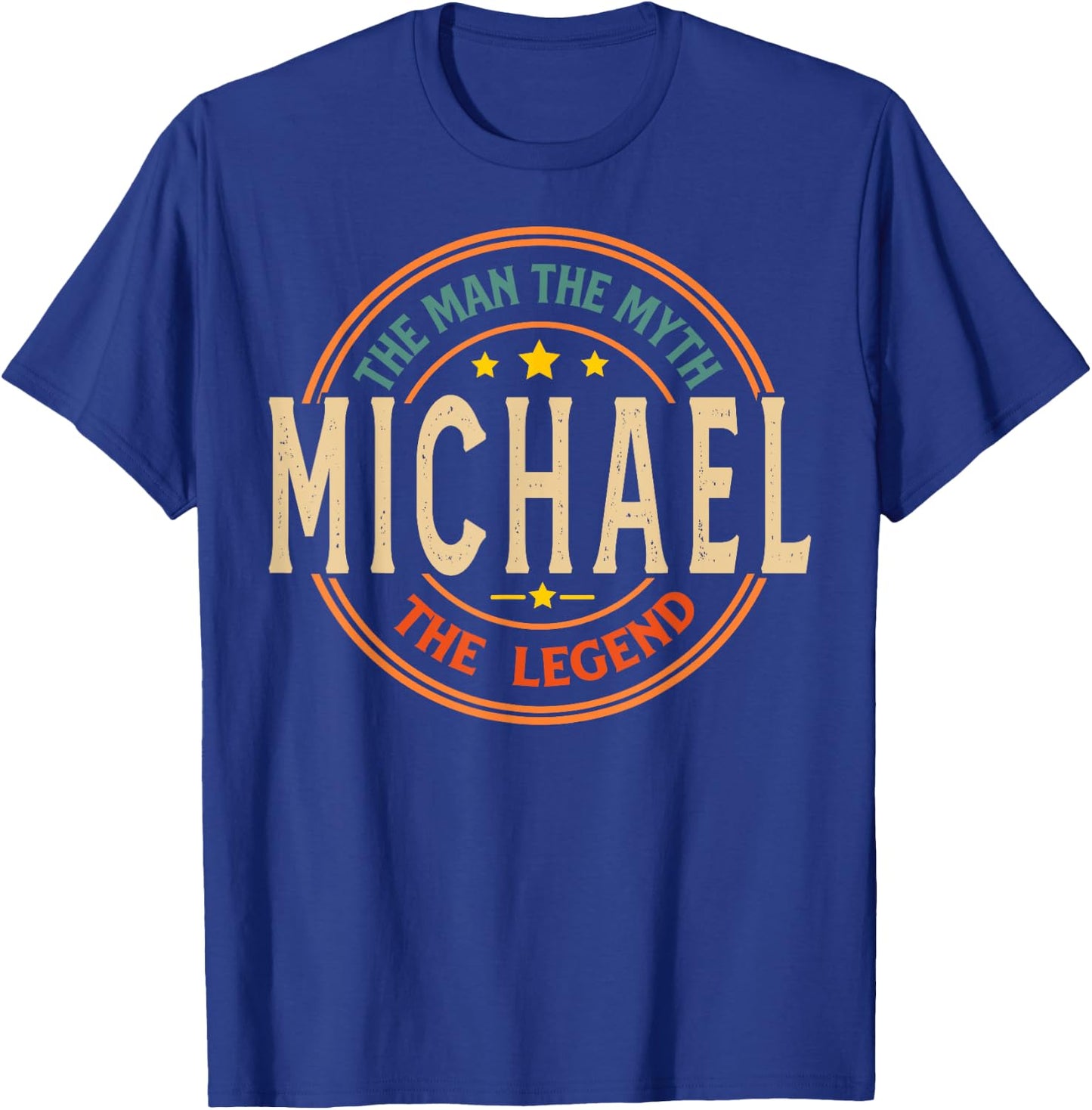 MICHAEL The Man The Myth The Legend Vintage Personalized T-Shirt - T-Shirt | Royal