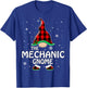 Mechanic Gnome Buffalo Plaid Matching Family Christmas T-Shirt - T-Shirt | Royal