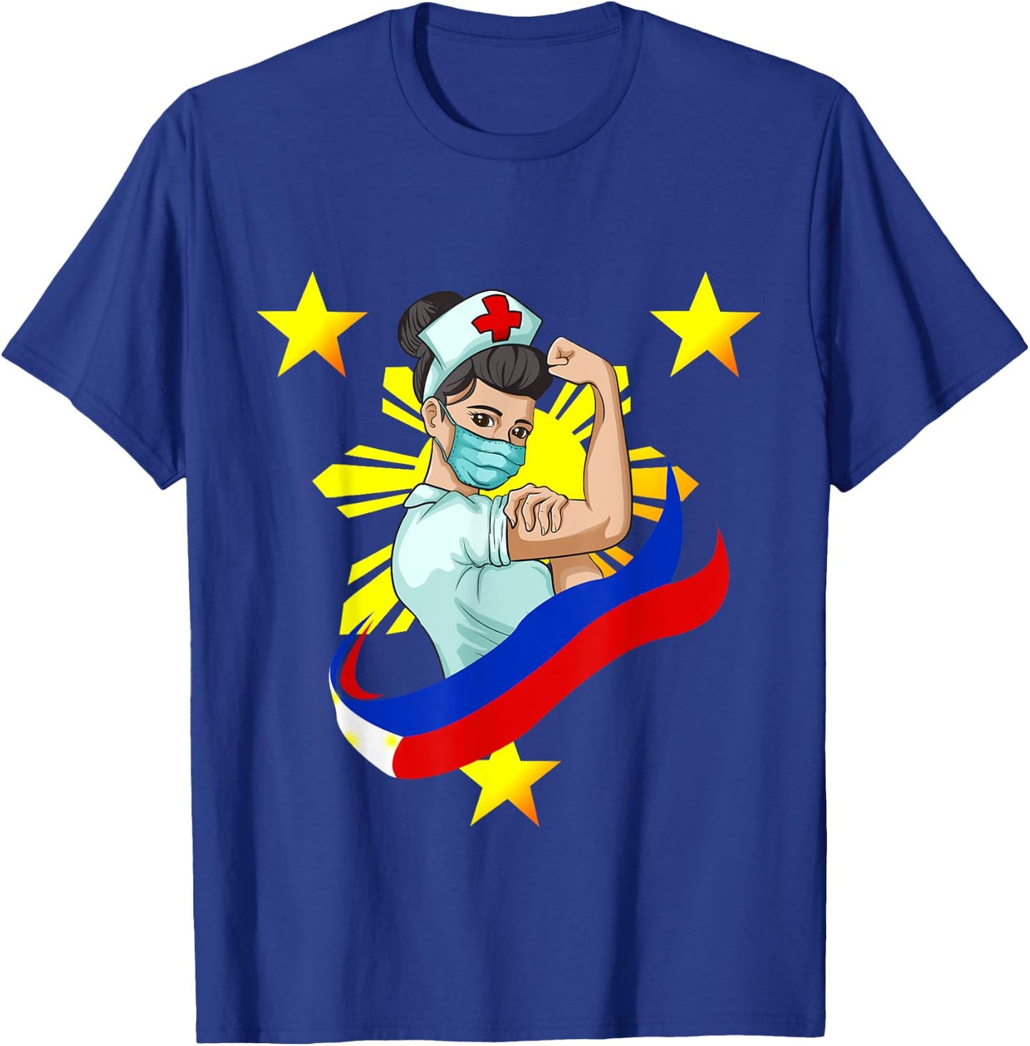 Nurse Nursing Philippines Filipino Girl Flag Filipina T-Shirt - T-Shirt | Royal