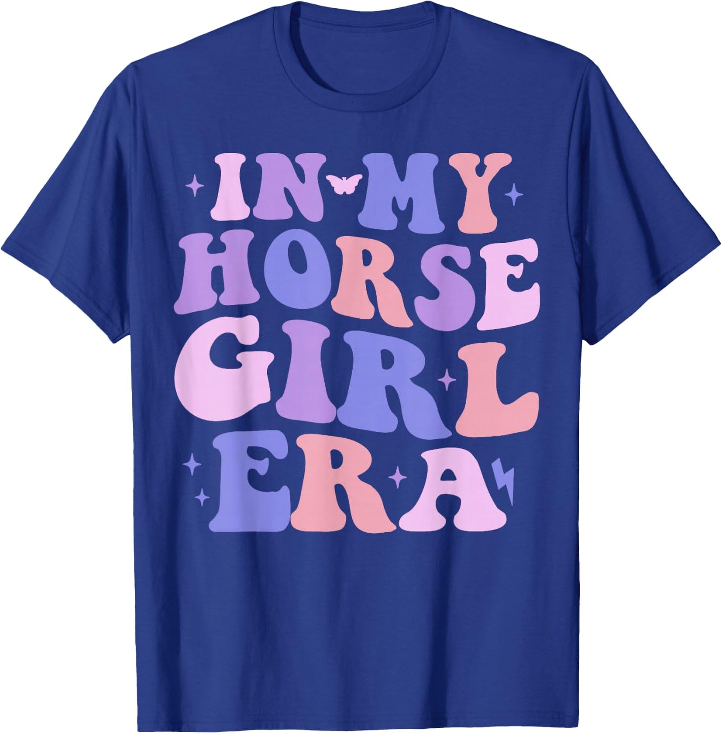 In My Horse Girl Era Groovy Horse Lover Girl Riding Horse T-Shirt - T-Shirt | Royal
