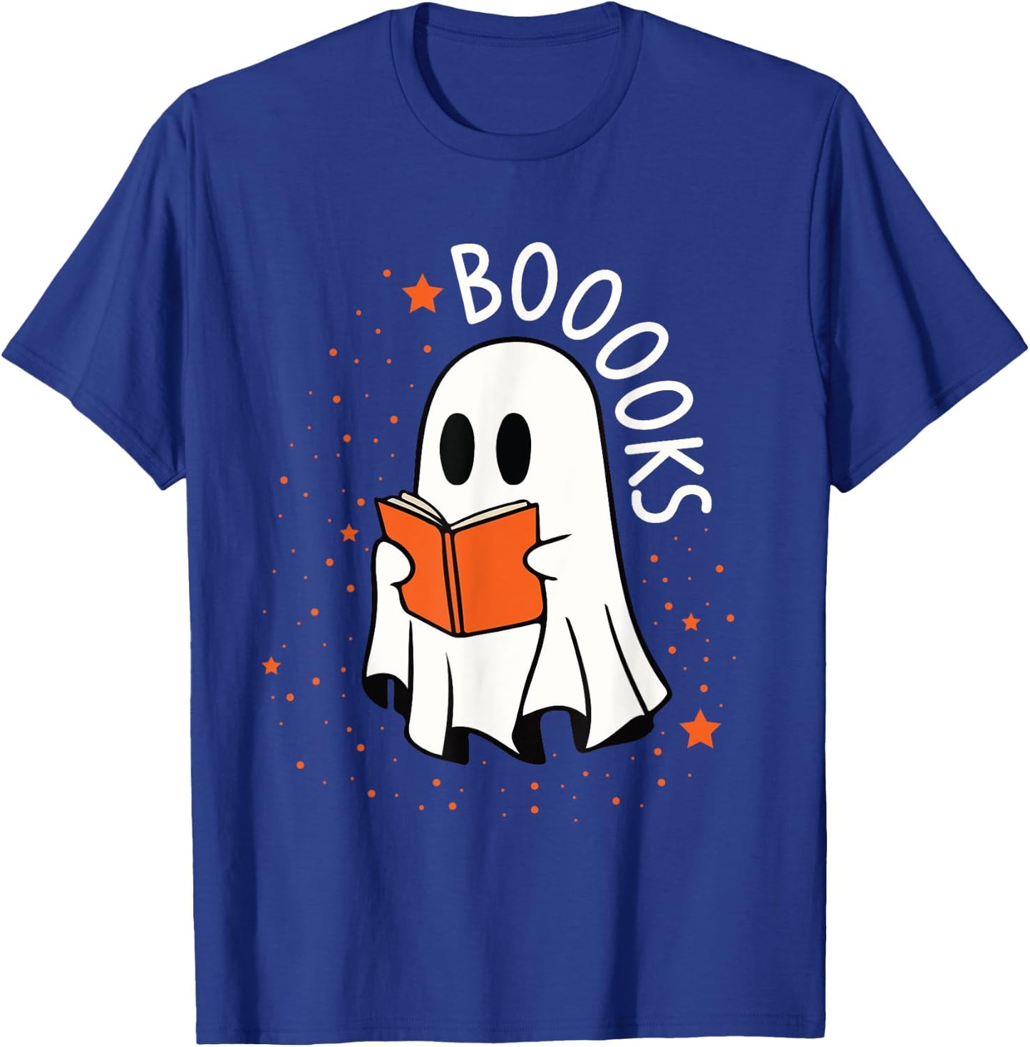 Ghost Reading Books Boooks Halloween Teacher Boook Women Kids T-Shirt - T-Shirt | Royal