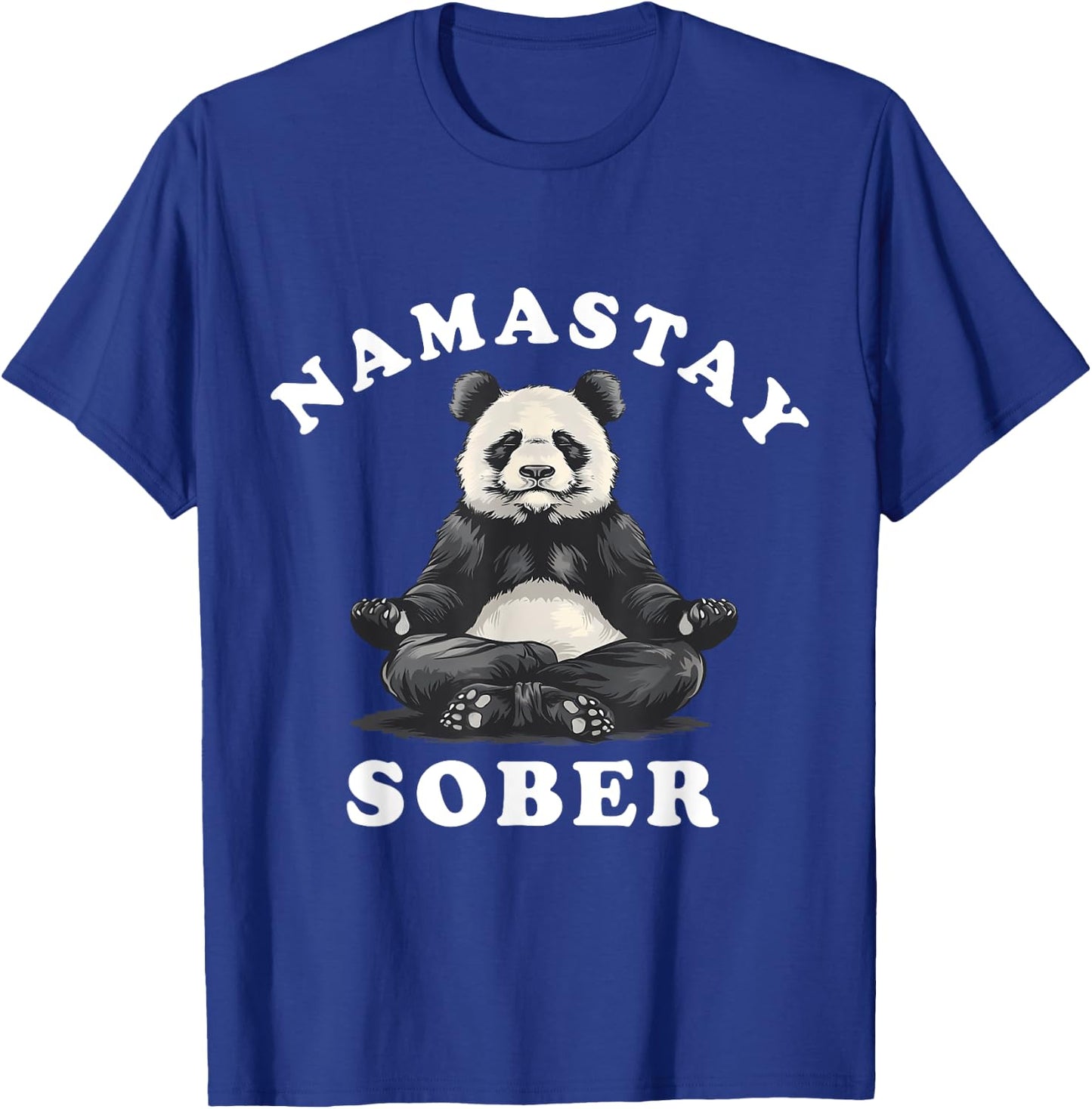 Namastay Sober Bear NA AA Alcoholics Anonymous Buddha T-Shirt - T-Shirt | Royal