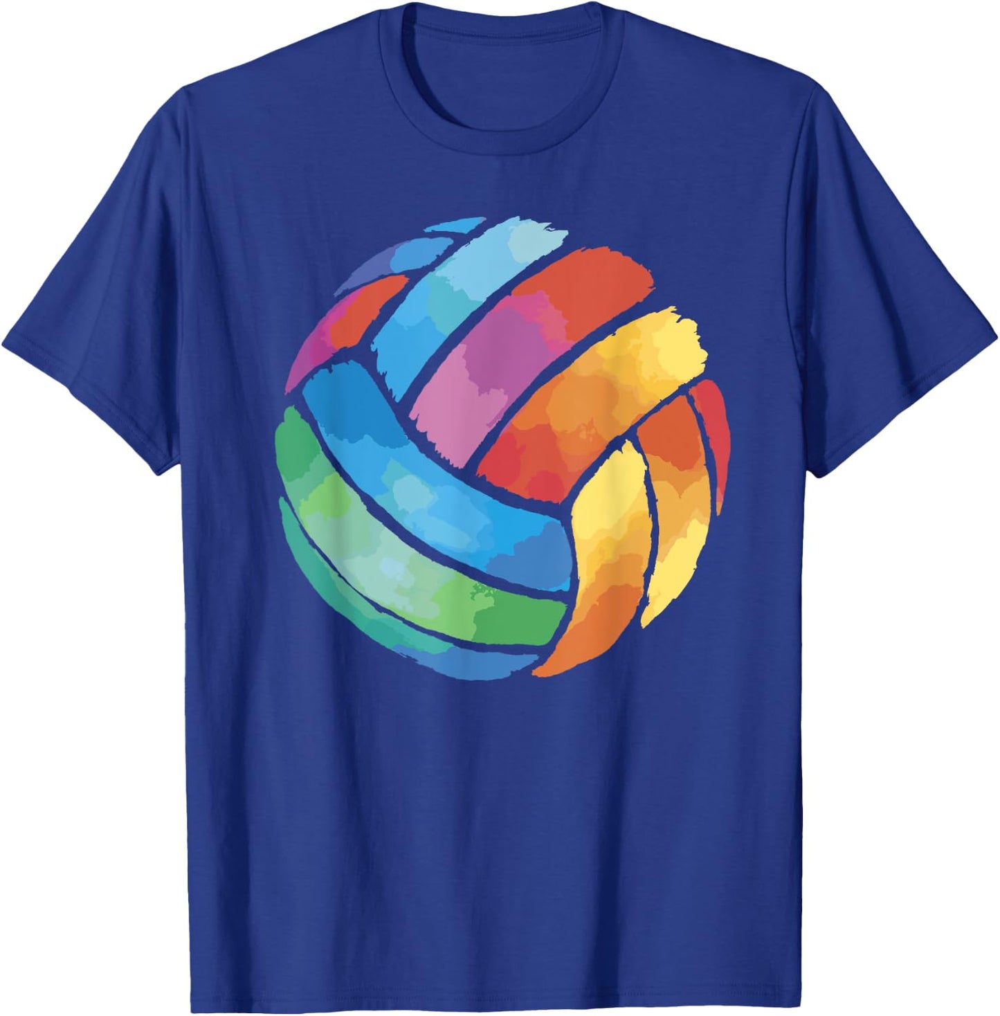 Cute Colorful Volleyball - Colorsplash Volley Ball Gift T-Shirt - T-Shirt | Royal