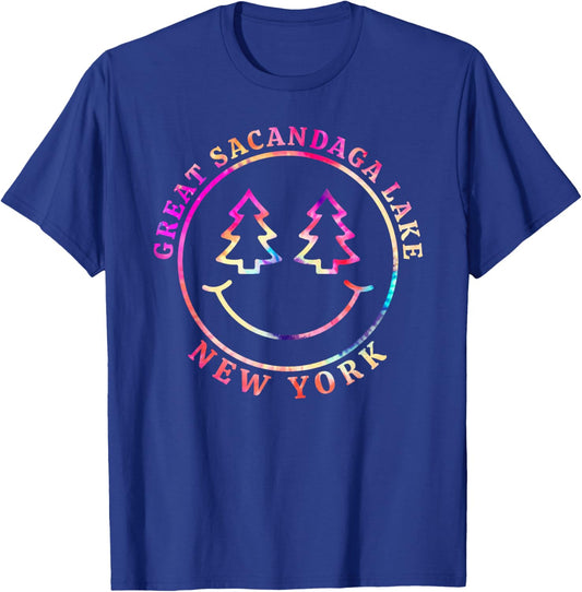 Great Sacandaga Lake, New York Summer Lake Swimming T-Shirt - T-Shirt | Royal
