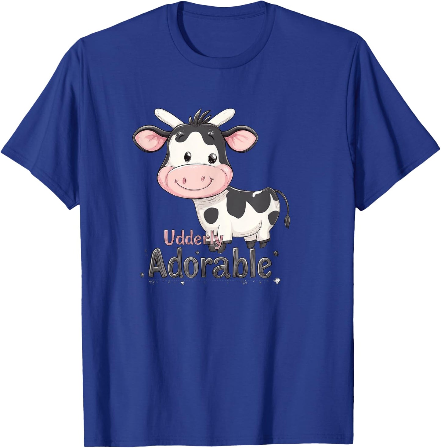 Adorable Cow Cute Farm Animal T-Shirt - T-Shirt | Royal