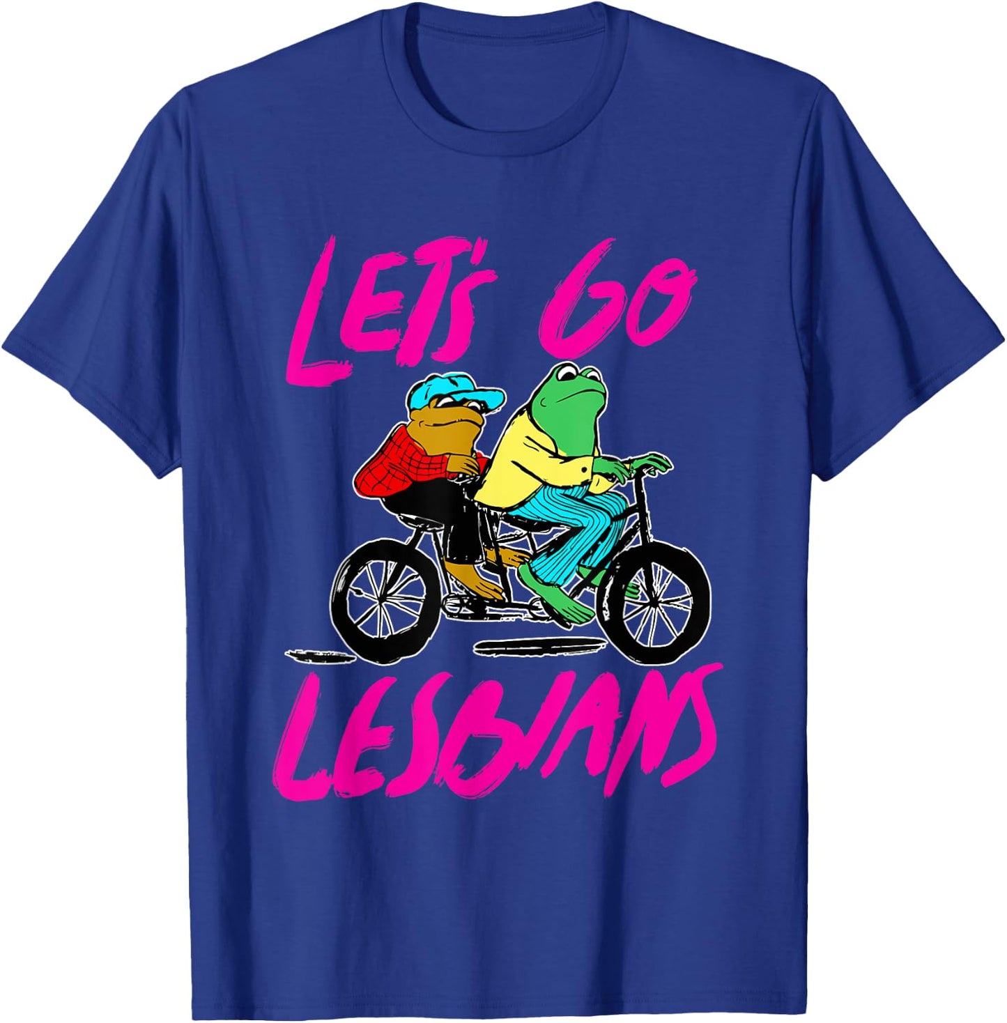 Let's Go Lesbians Frog Howdy Lesbian Design T-Shirt - T-Shirt | Royal