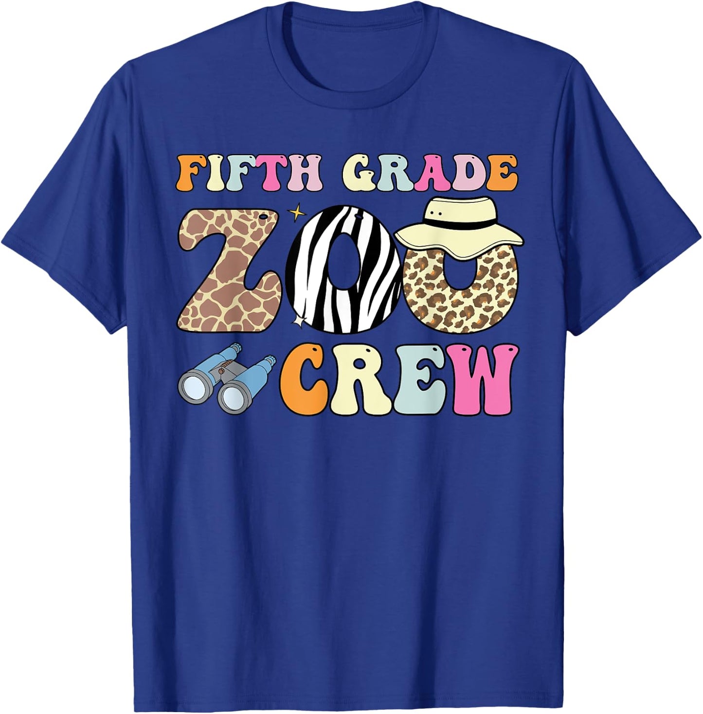Field Zoo Trip Shirt For Teacher, Fifth Grade Crew Women Kids T-Shirt - T-Shirt | Royal