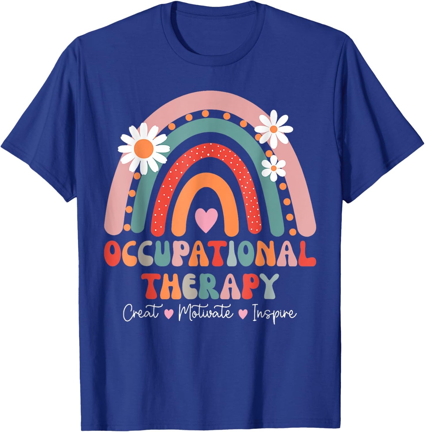 Groovy Occupational Therapy Shirts Therapists Happy OT Month T-Shirt - T-Shirt | Royal