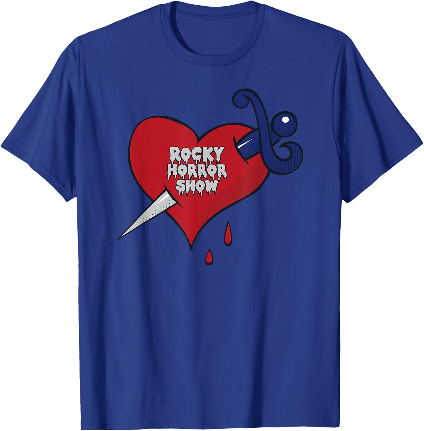 Rocky Horror Show Bleeding Heart Logo Tattoo T-Shirt - T-Shirt | Royal