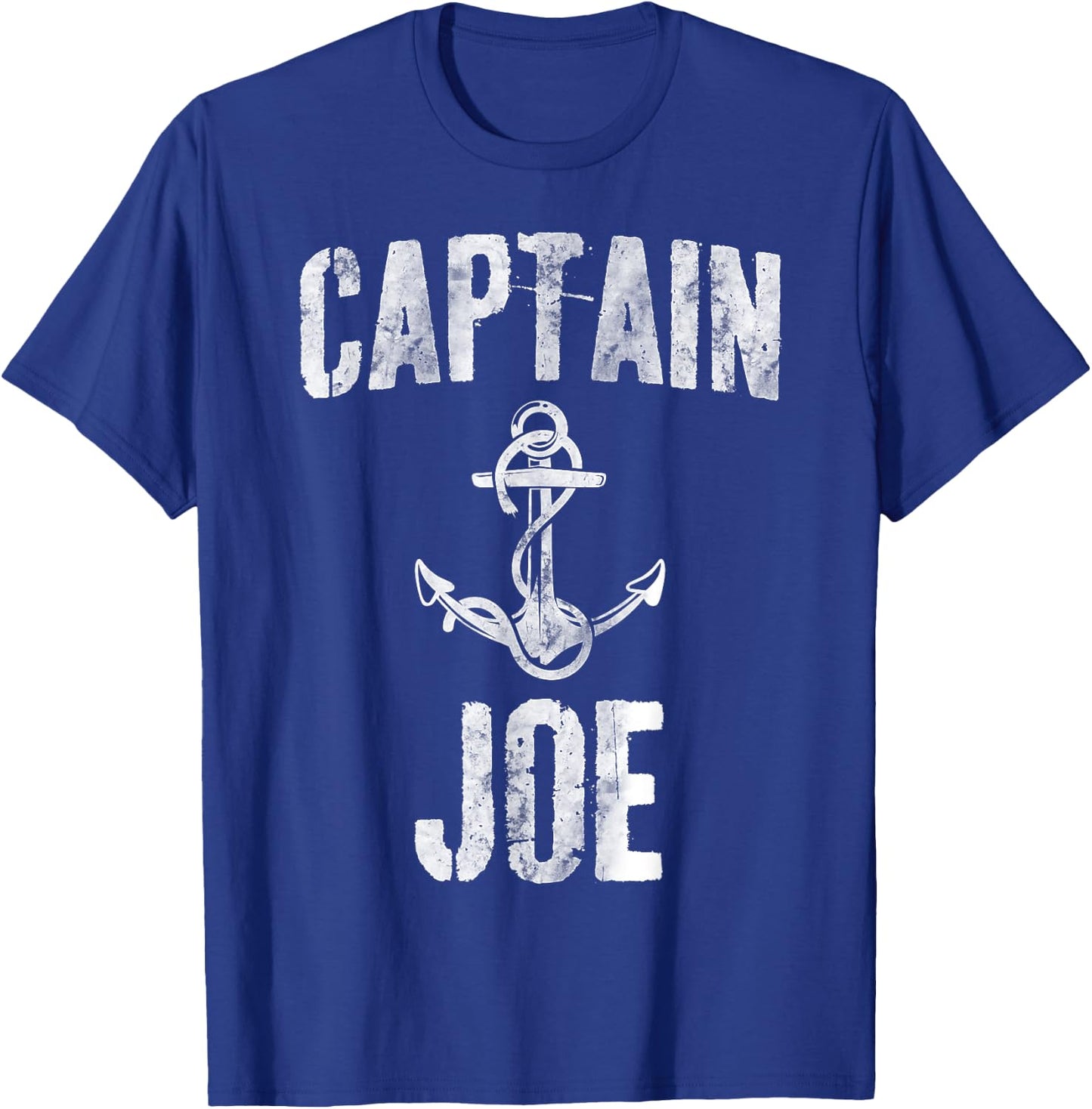 Funny Personalized Boating Shirt First Name Captain Joe T-Shirt - T-Shirt | Royal