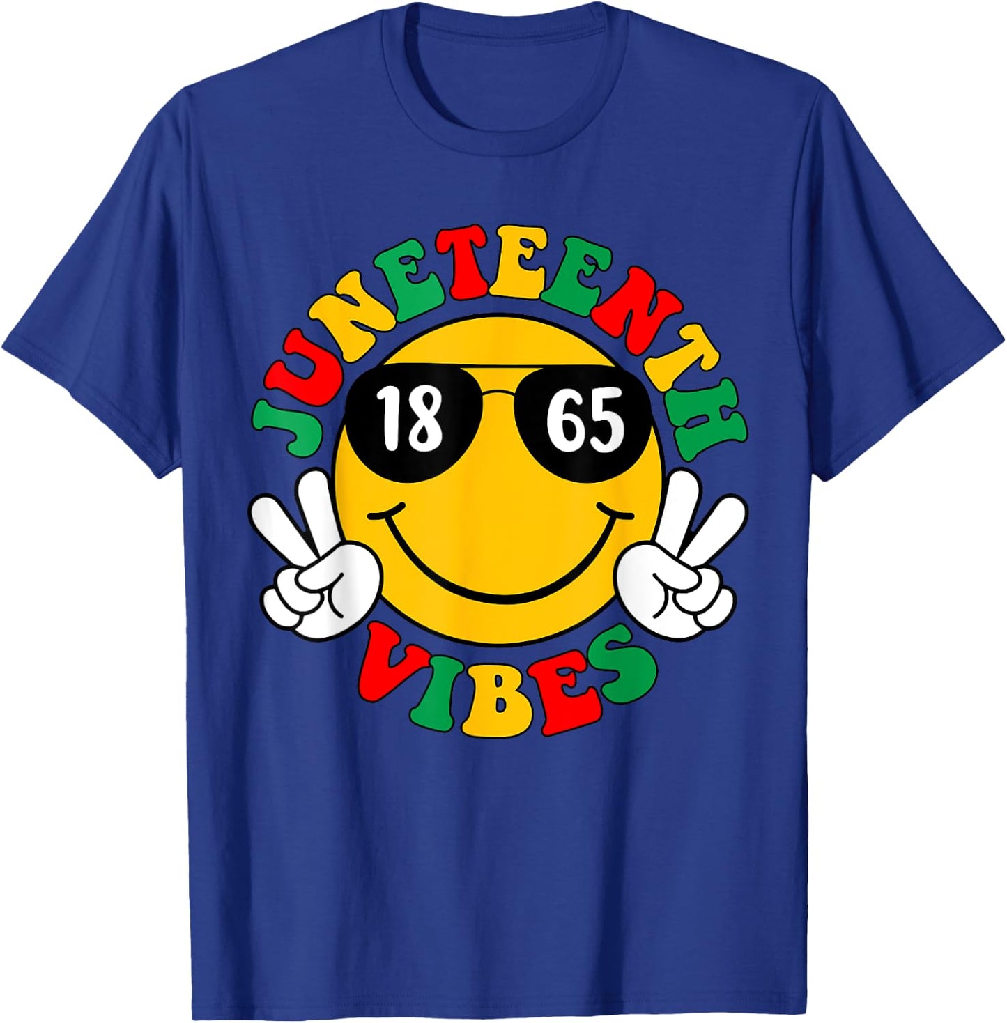 Juneteenth 1865 Celebrate Black Pride Freedom African Retro T-Shirt - T-Shirt | Royal