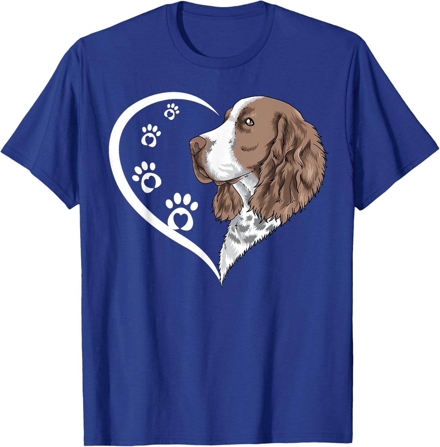 English Springer Spaniel Shirts Girls Kids Heart T-Shirt - T-Shirt | Royal