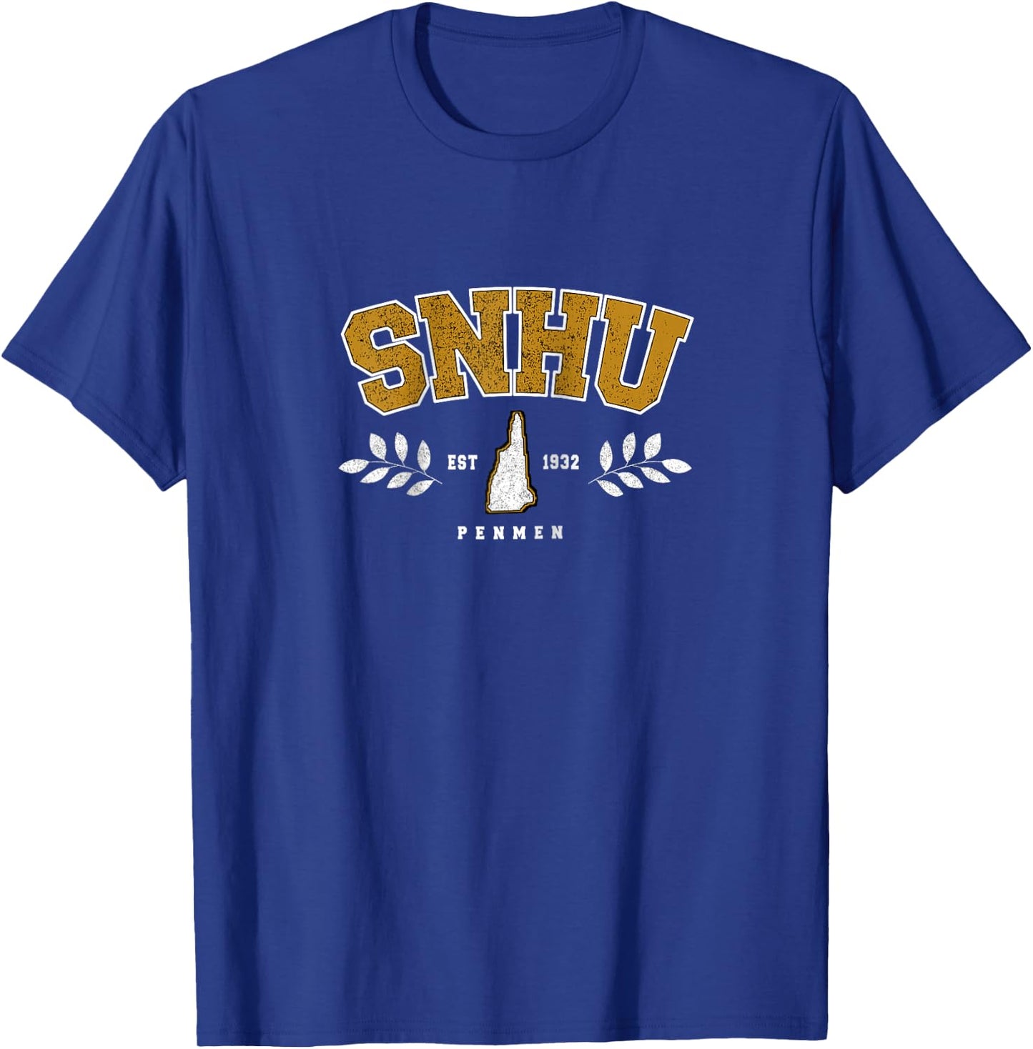 SNHU Arch Retro College University Athletic Sports Raglan Baseball T-Shirt - T-Shirt | Royal